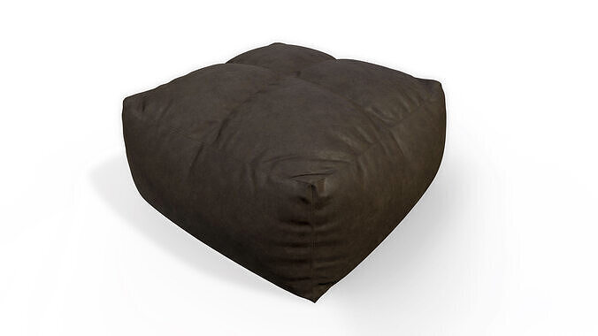 Pouf Small Leather Low-poly 3D model