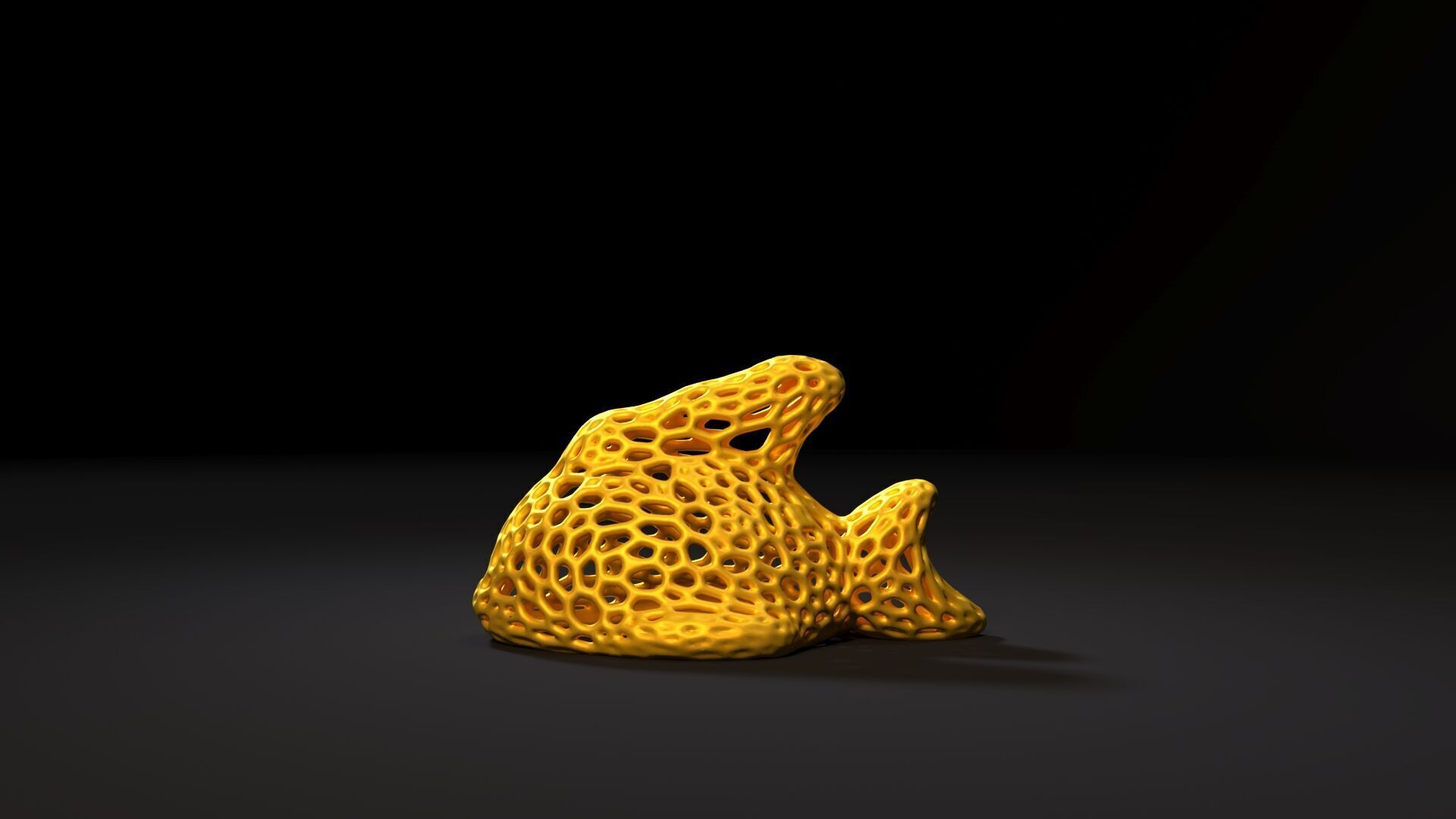 Fish  Voronoi 3D print model_2