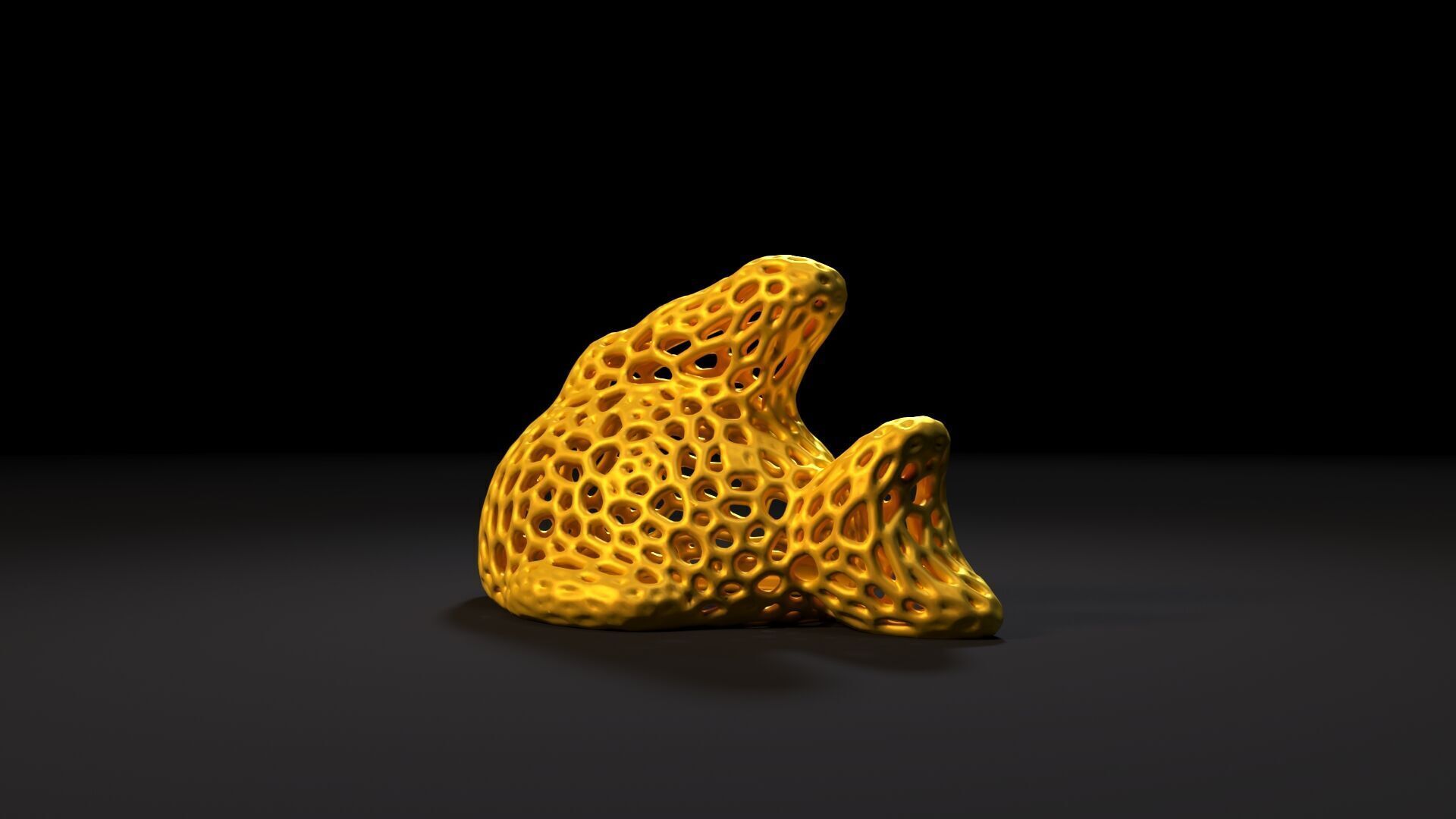 Fish  Voronoi 3D print model_3