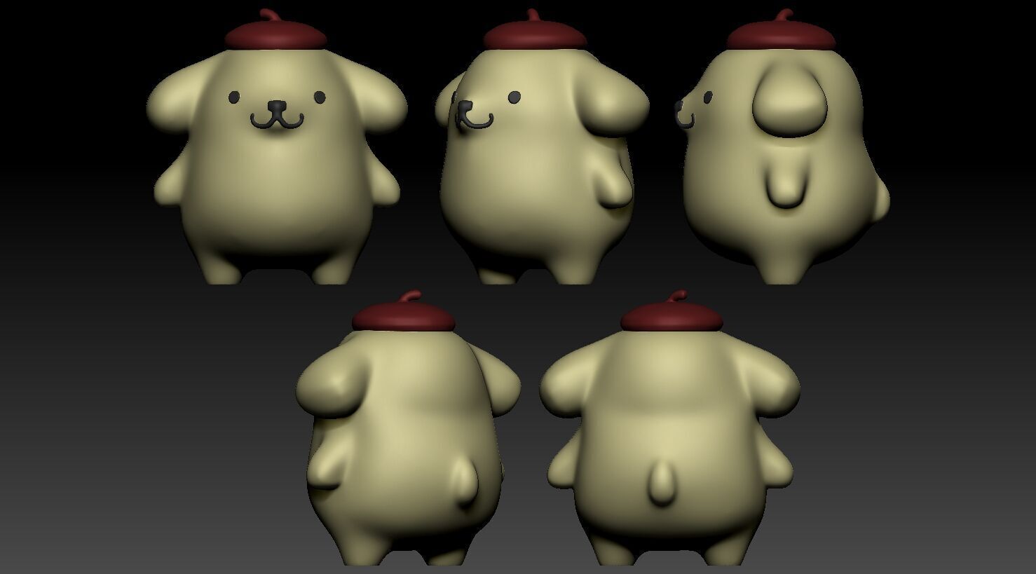 Pomponpurin Sanrio 3D print model_1