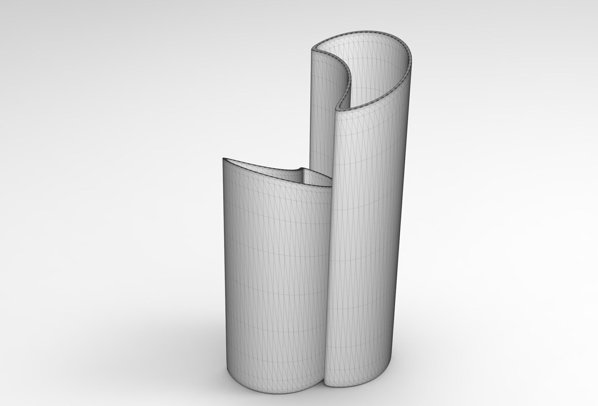 Moony Vase Low-poly 3D model_5