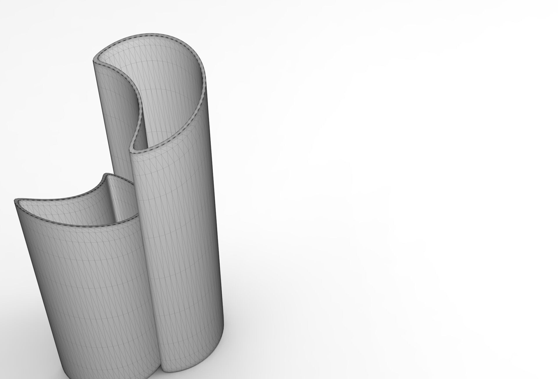 Moony Vase Low-poly 3D model_6