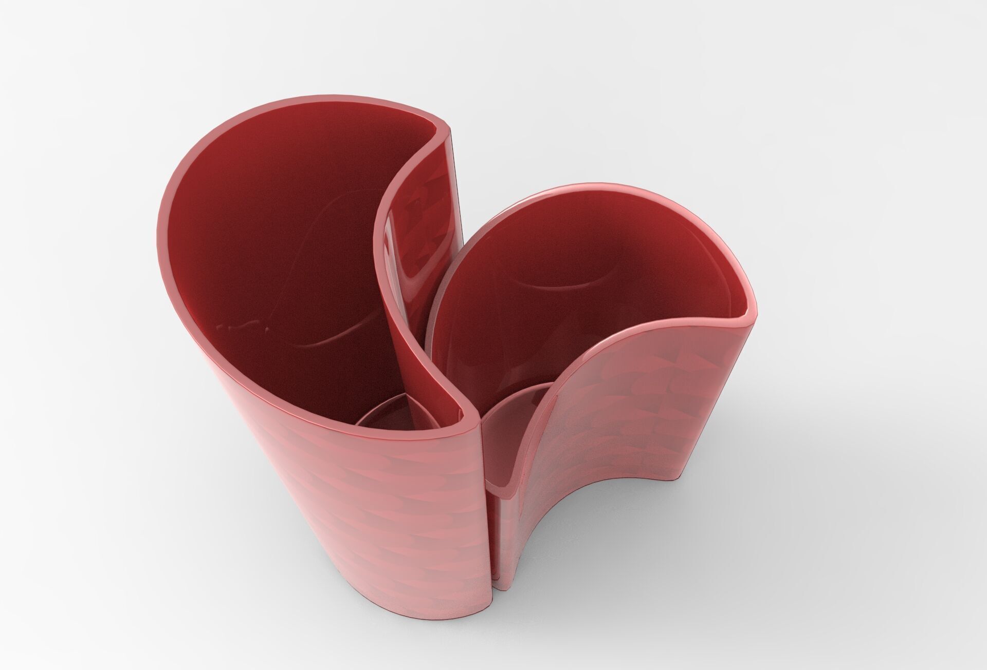 Moony Vase Low-poly 3D model_1