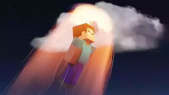 Herobrine  Game Ready Minecraft Style Character Low Poly 3D  Low-poly 3D model