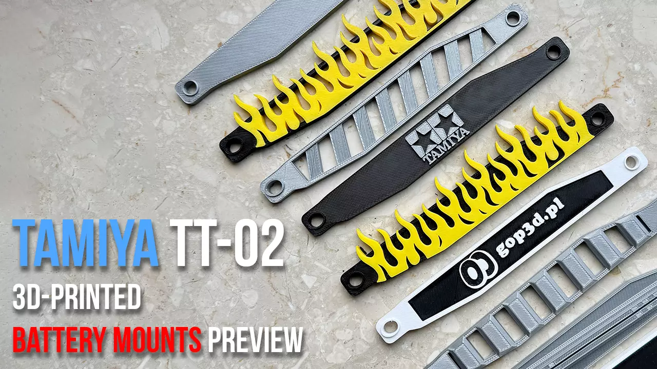 RC Tamiya TT-02 Battery Mount 3D print model