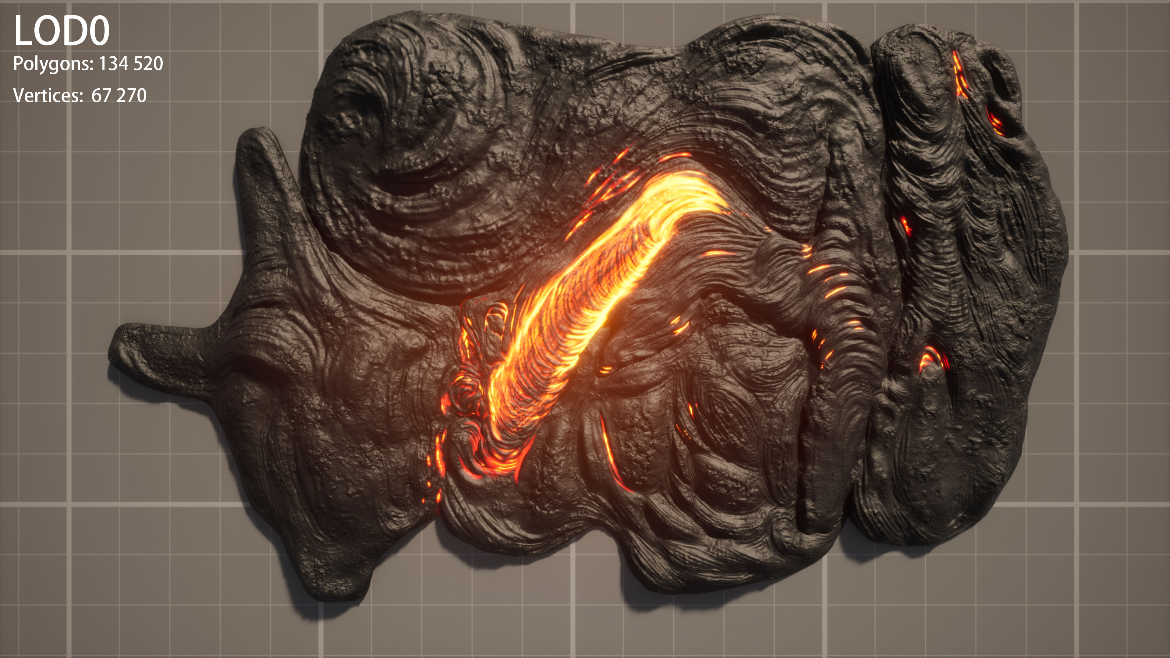 lava rock 3D model_9
