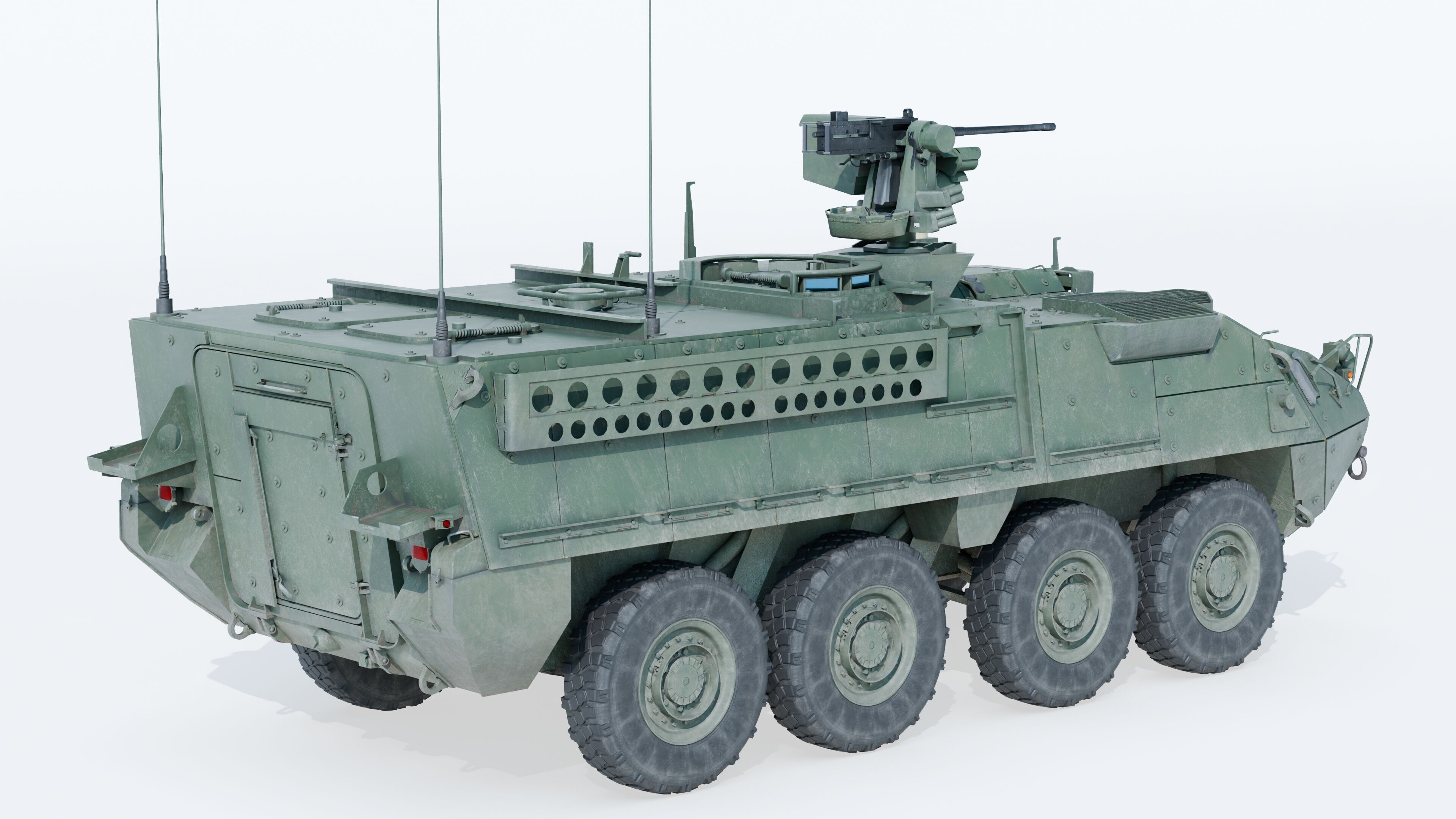 M1126 Stryker ICV US Army APC Game Ready PBR Low-poly 3D model_10