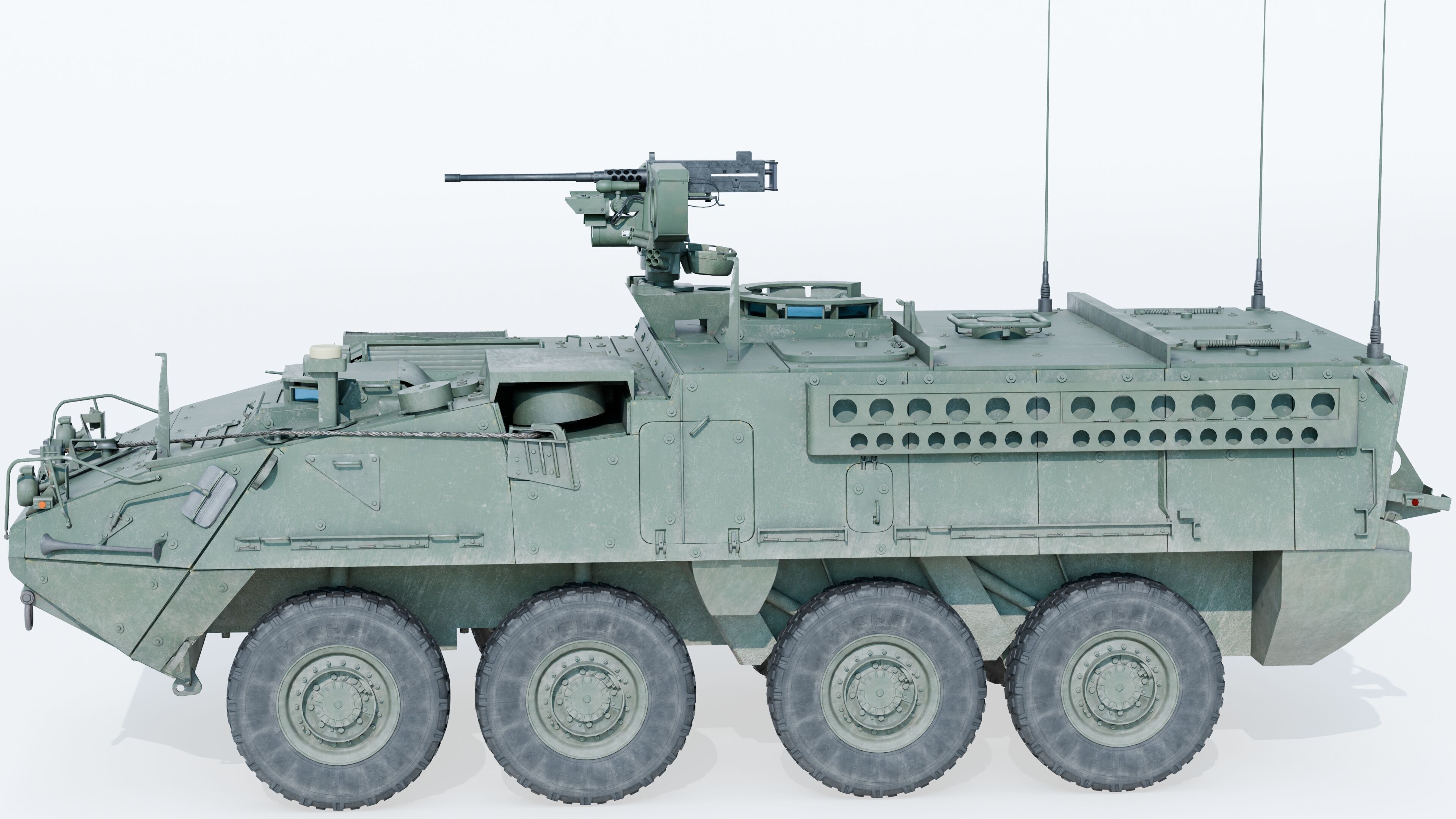 M1126 Stryker ICV US Army APC Game Ready PBR Low-poly 3D model_5