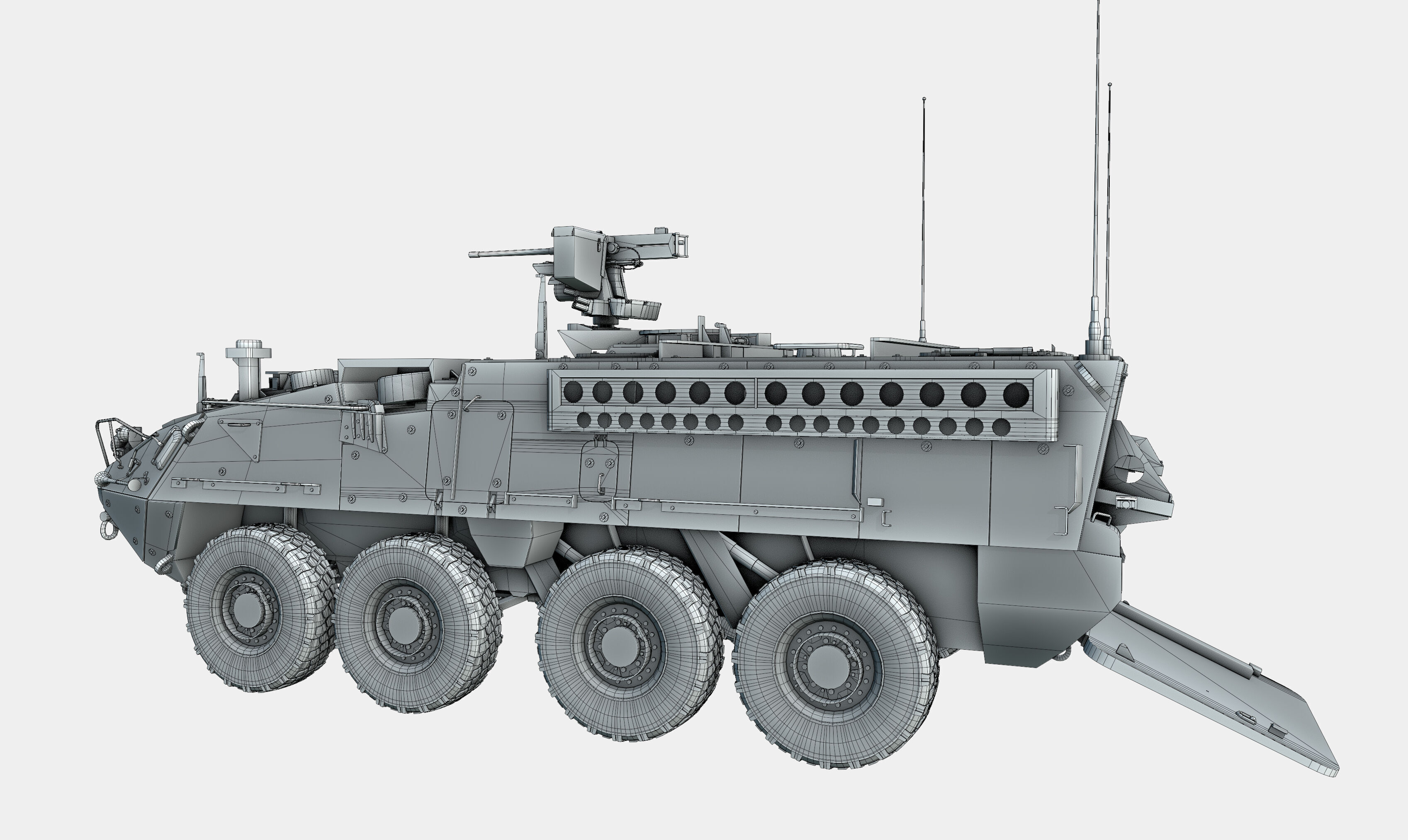 M1126 Stryker ICV US Army APC Game Ready PBR Low-poly 3D model_25