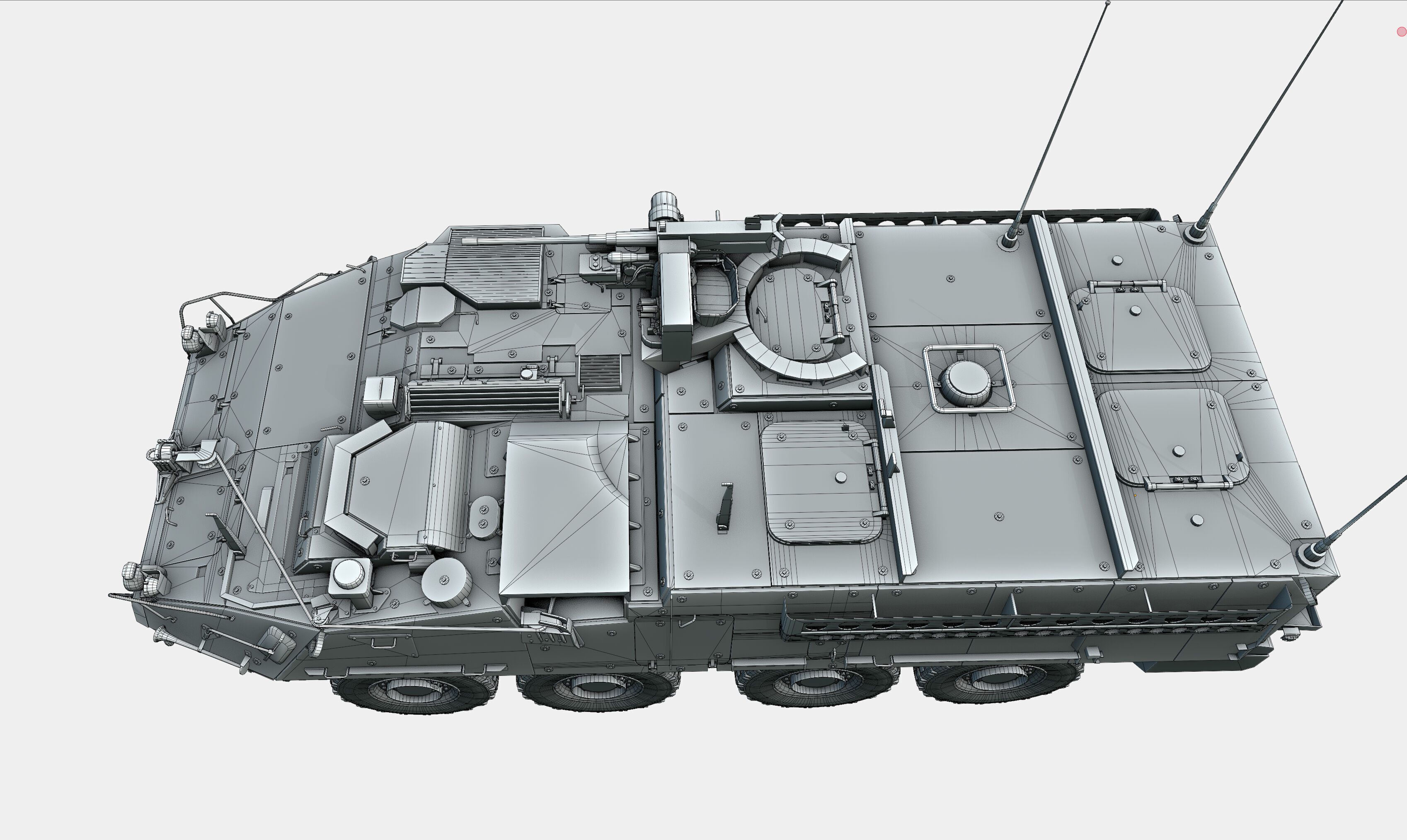 M1126 Stryker ICV US Army APC Game Ready PBR Low-poly 3D model_34