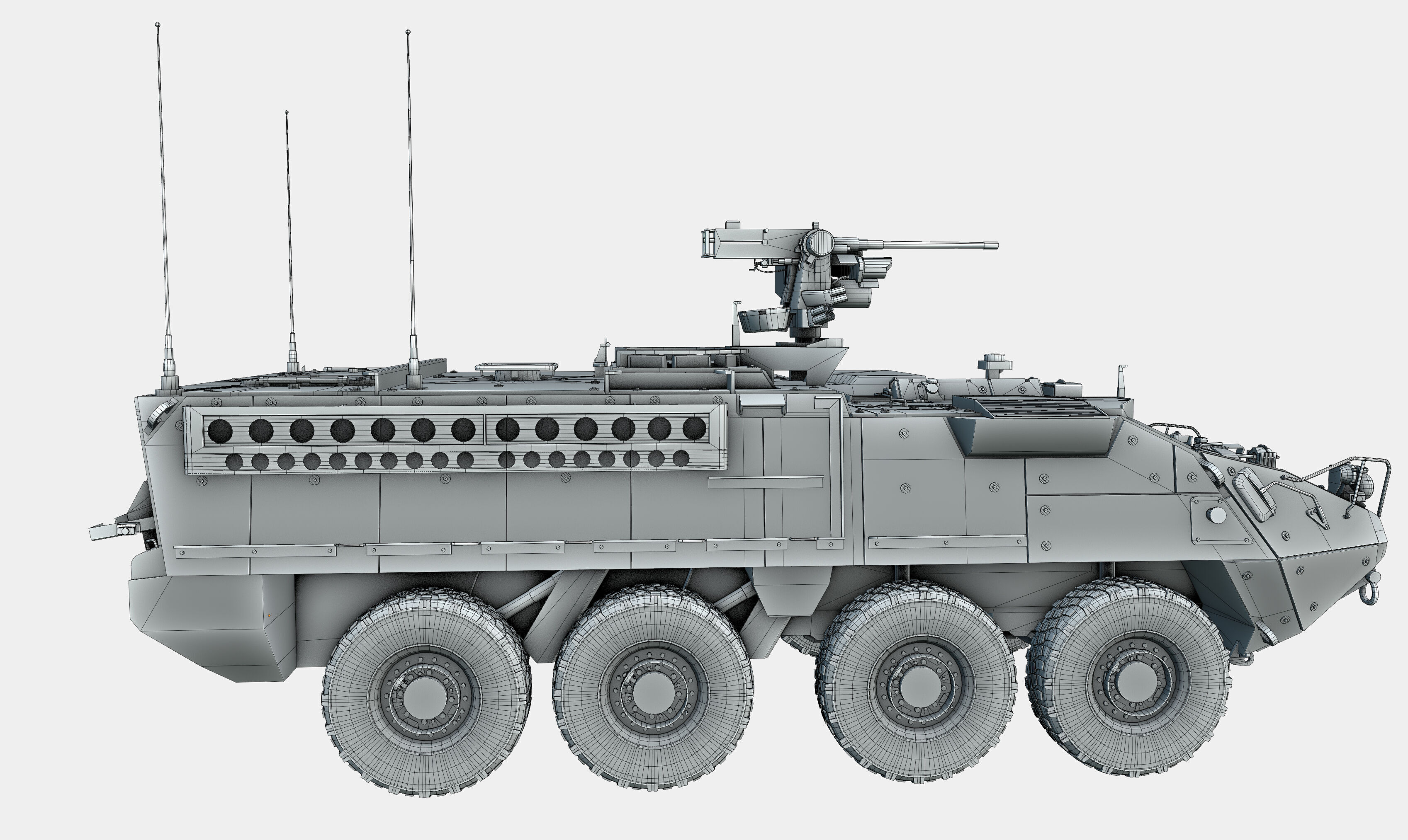 M1126 Stryker ICV US Army APC Game Ready PBR Low-poly 3D model_29