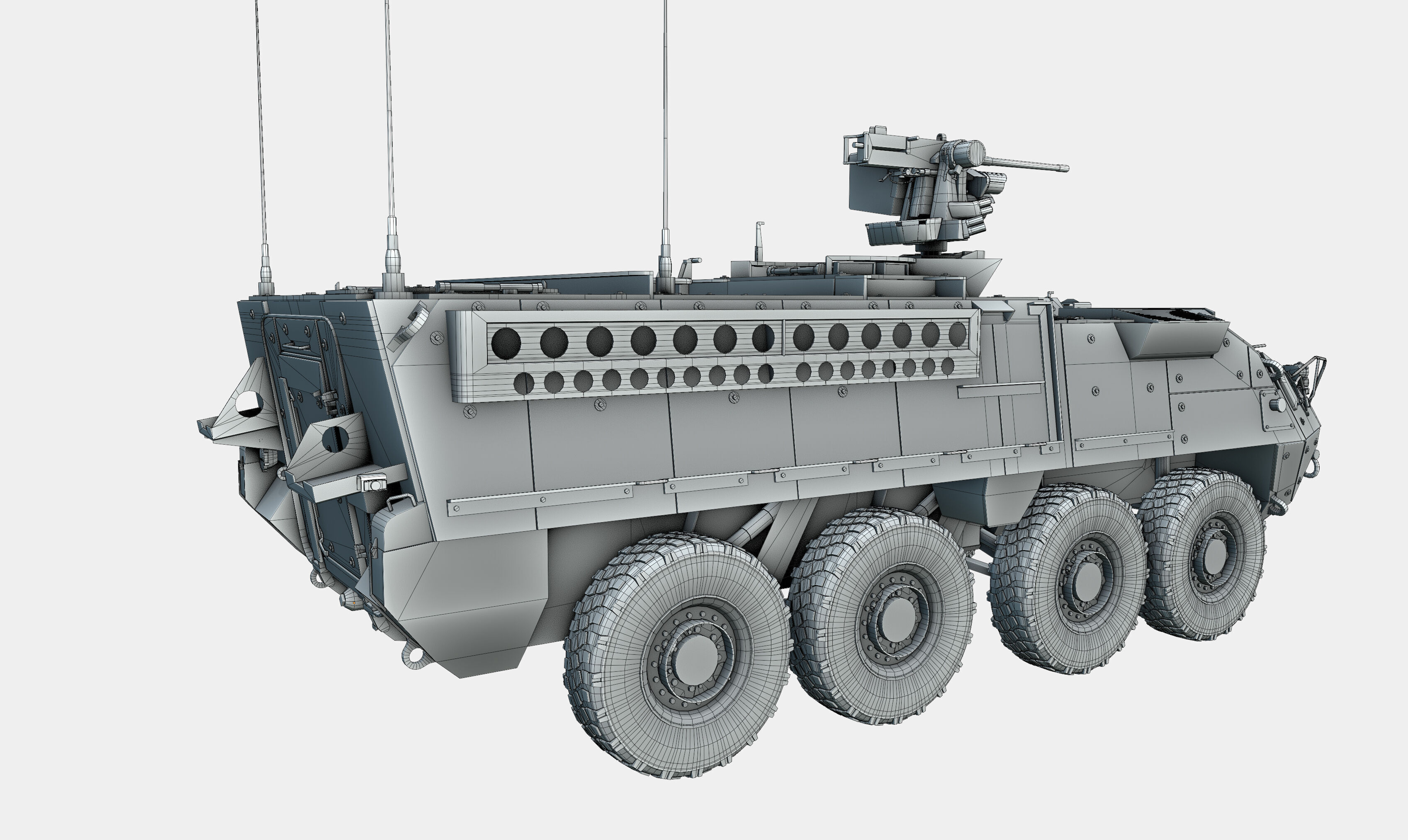 M1126 Stryker ICV US Army APC Game Ready PBR Low-poly 3D model_28