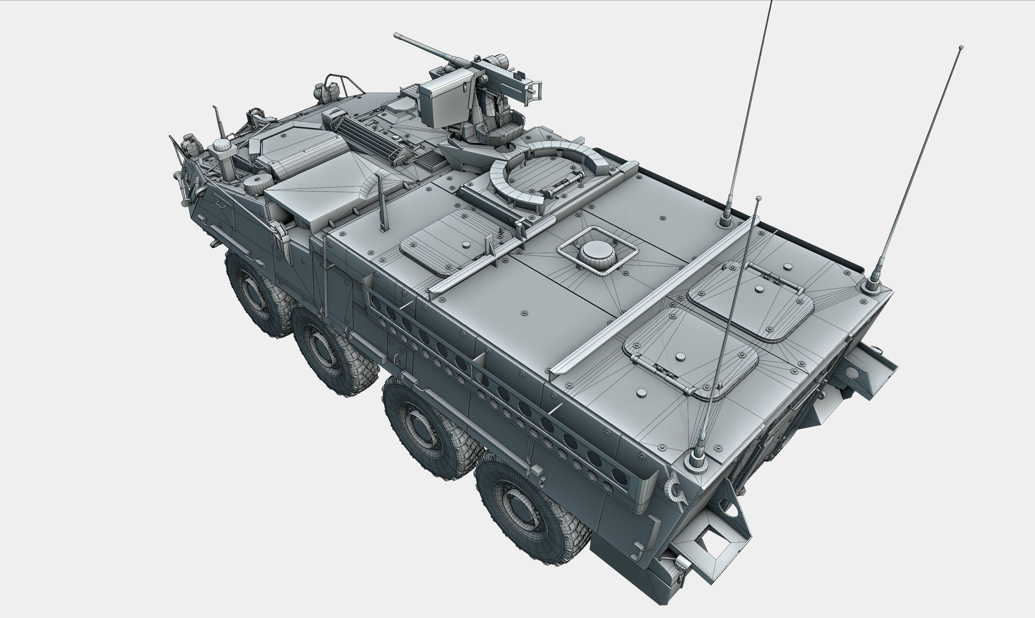 M1126 Stryker ICV US Army APC Game Ready PBR Low-poly 3D model_35