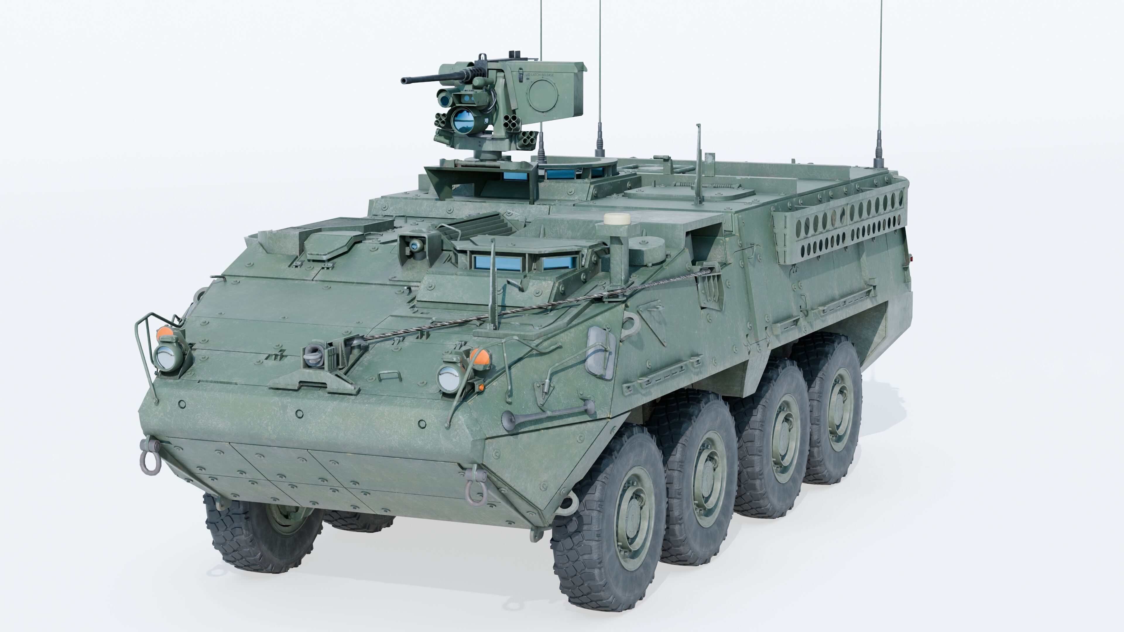 M1126 Stryker ICV US Army APC Game Ready PBR Low-poly 3D model_3