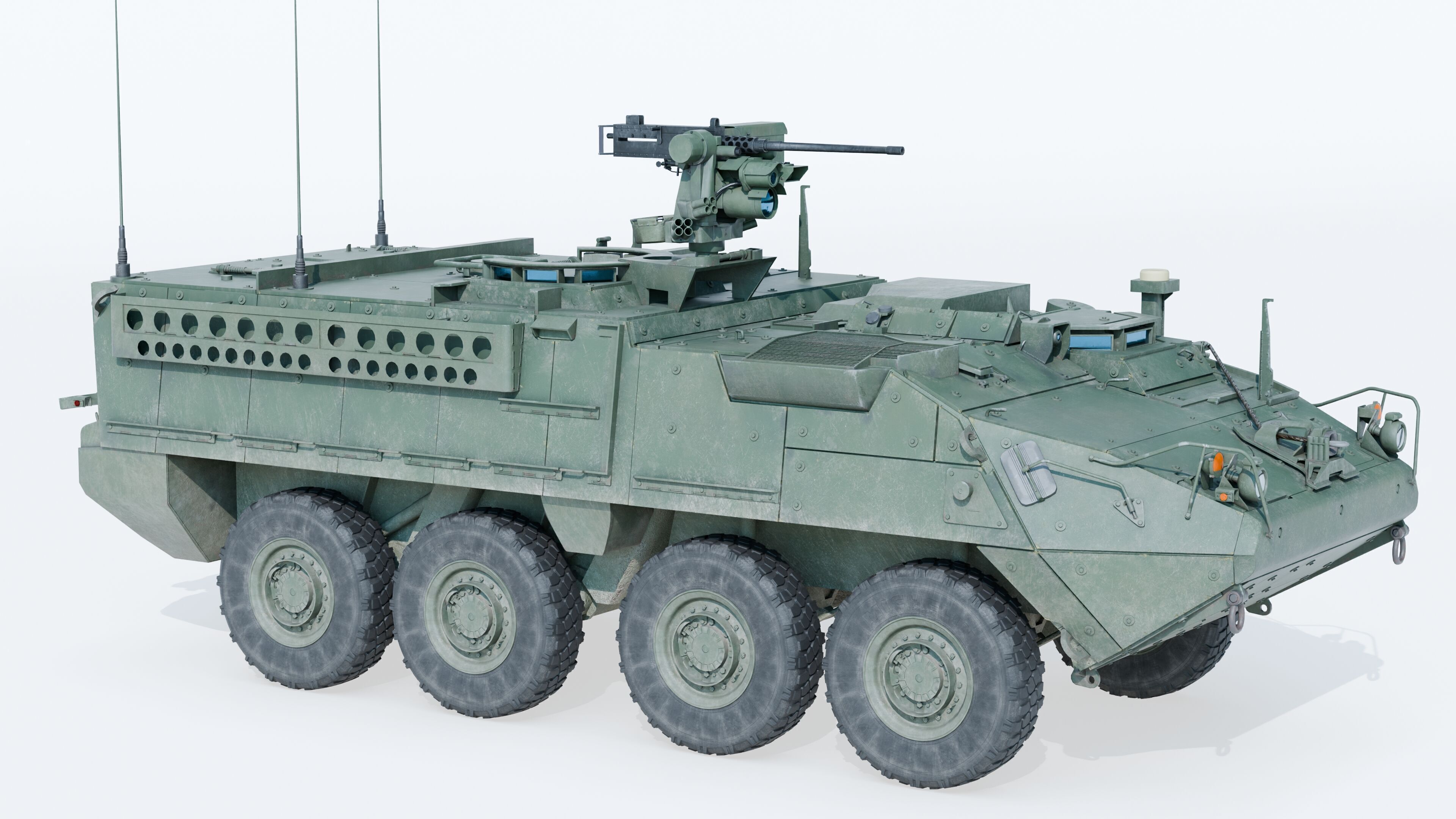 M1126 Stryker ICV US Army APC Game Ready PBR Low-poly 3D model_12