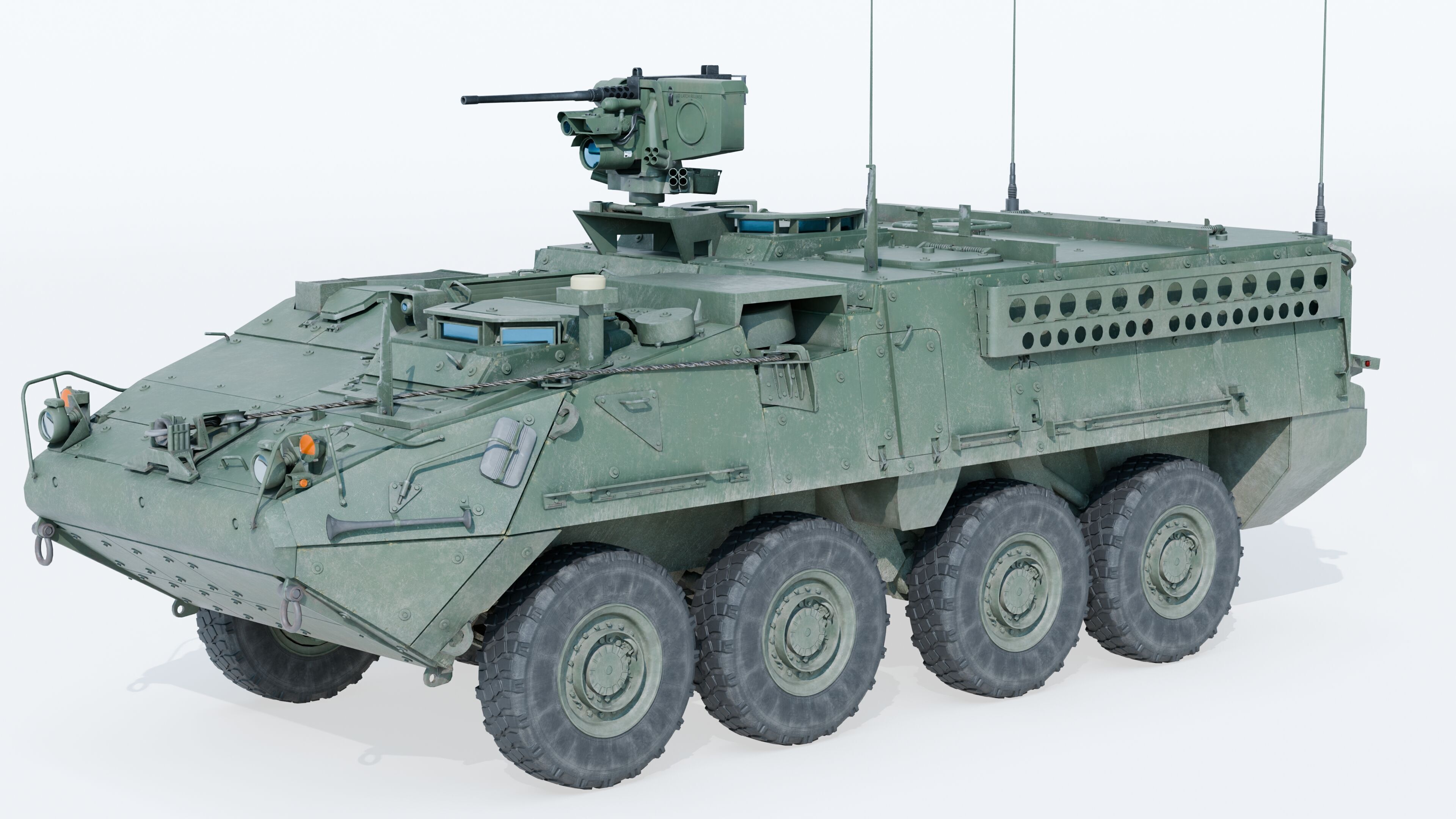 M1126 Stryker ICV US Army APC Game Ready PBR Low-poly 3D model_4