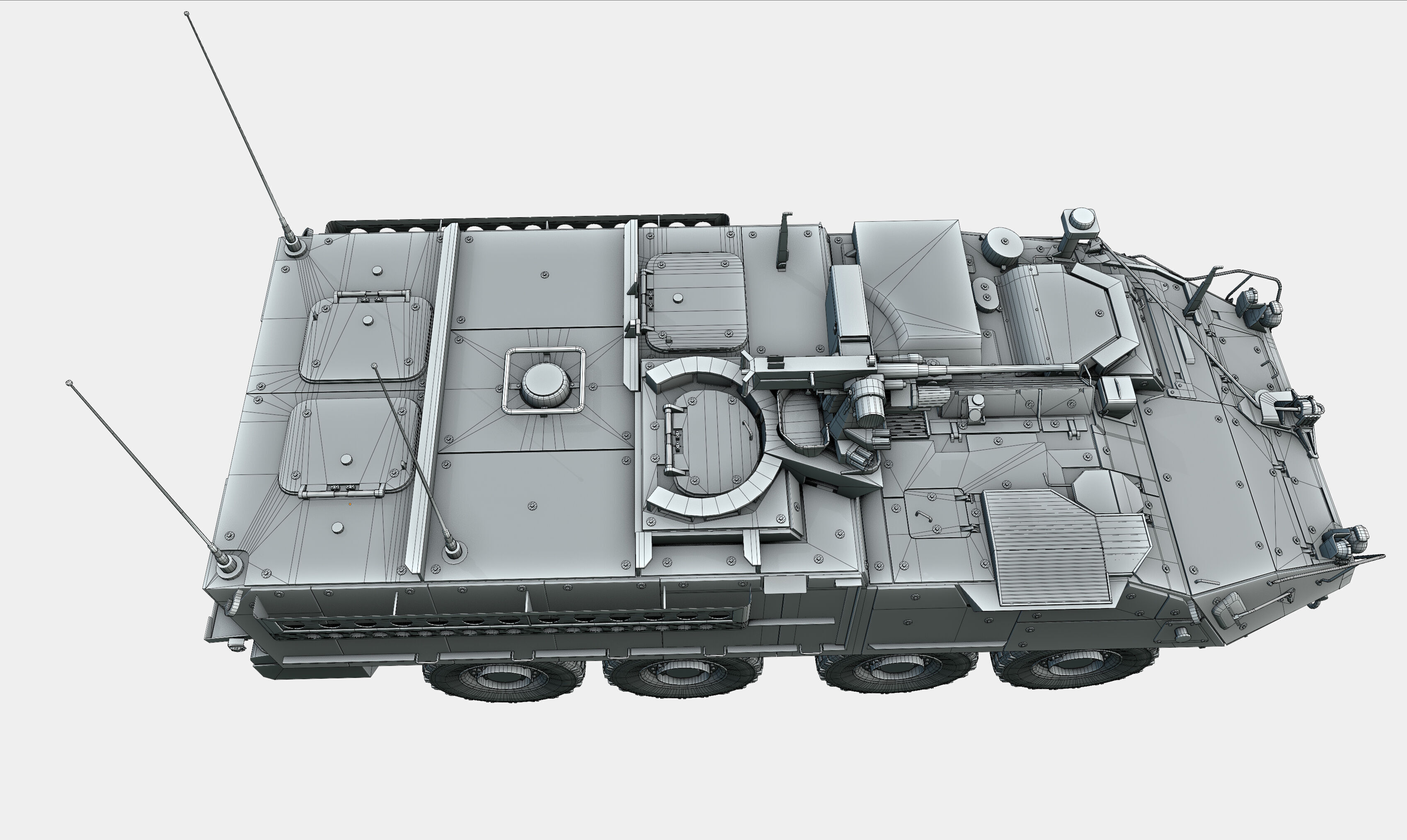 M1126 Stryker ICV US Army APC Game Ready PBR Low-poly 3D model_38