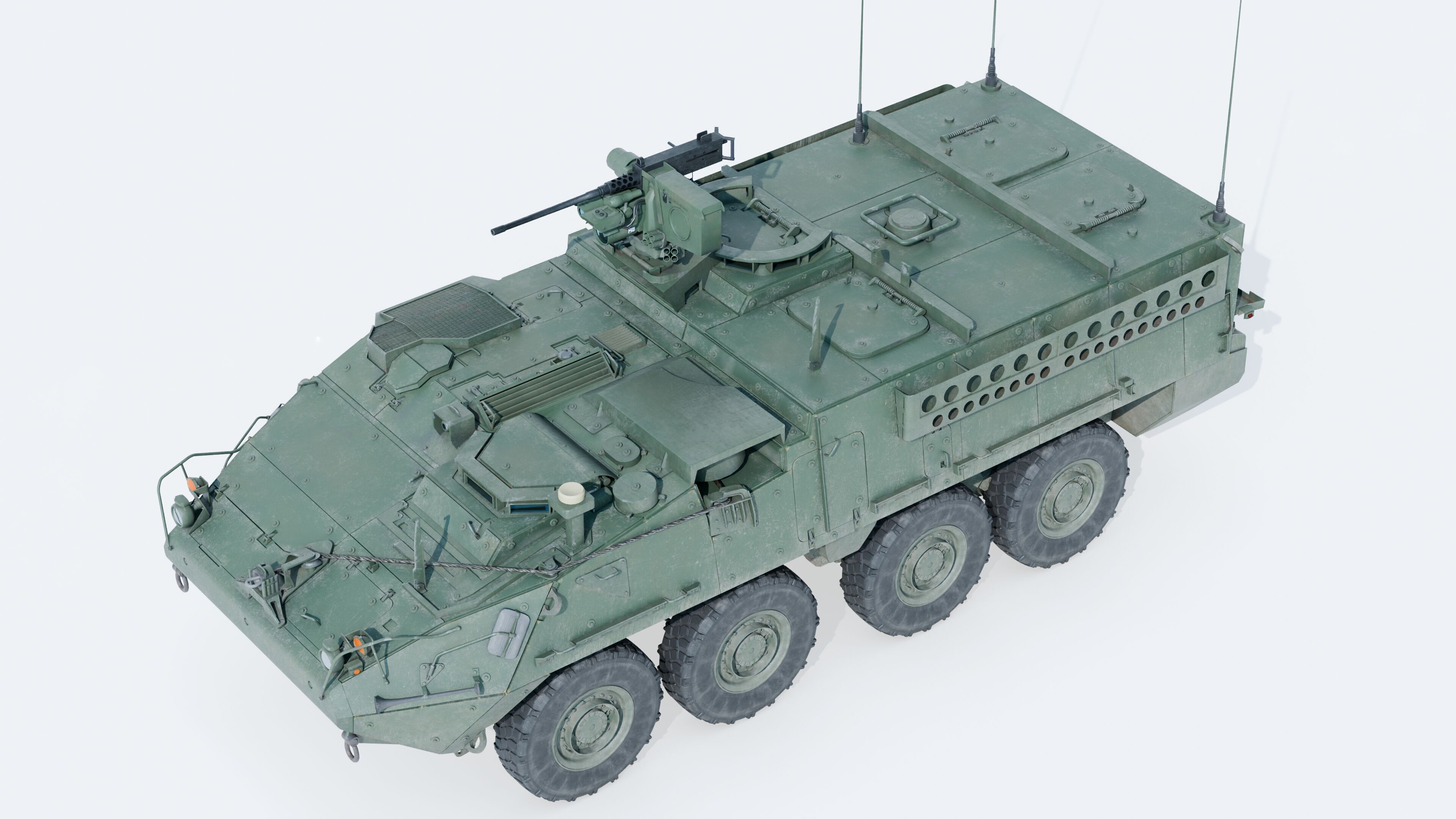 M1126 Stryker ICV US Army APC Game Ready PBR Low-poly 3D model_14