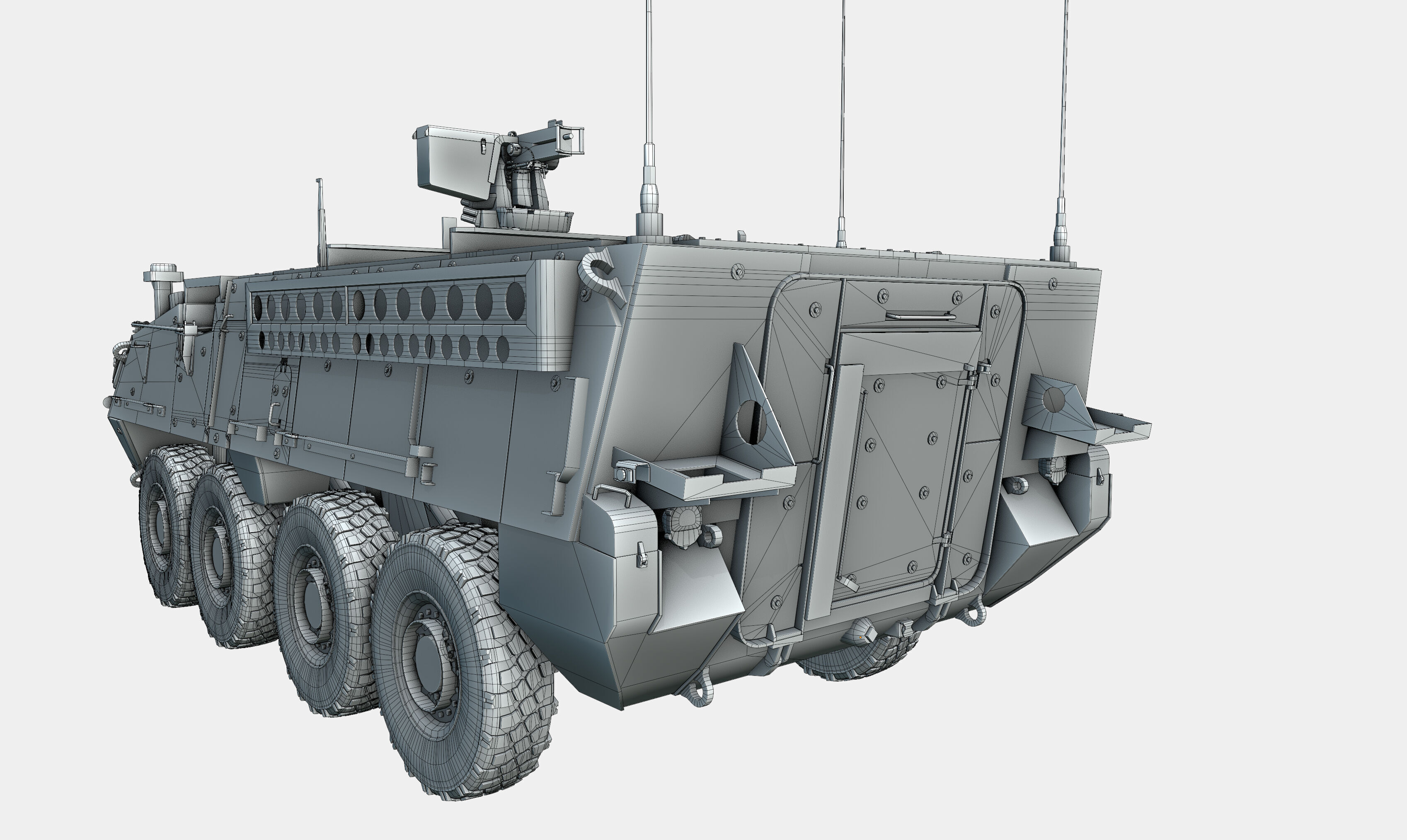 M1126 Stryker ICV US Army APC Game Ready PBR Low-poly 3D model_26