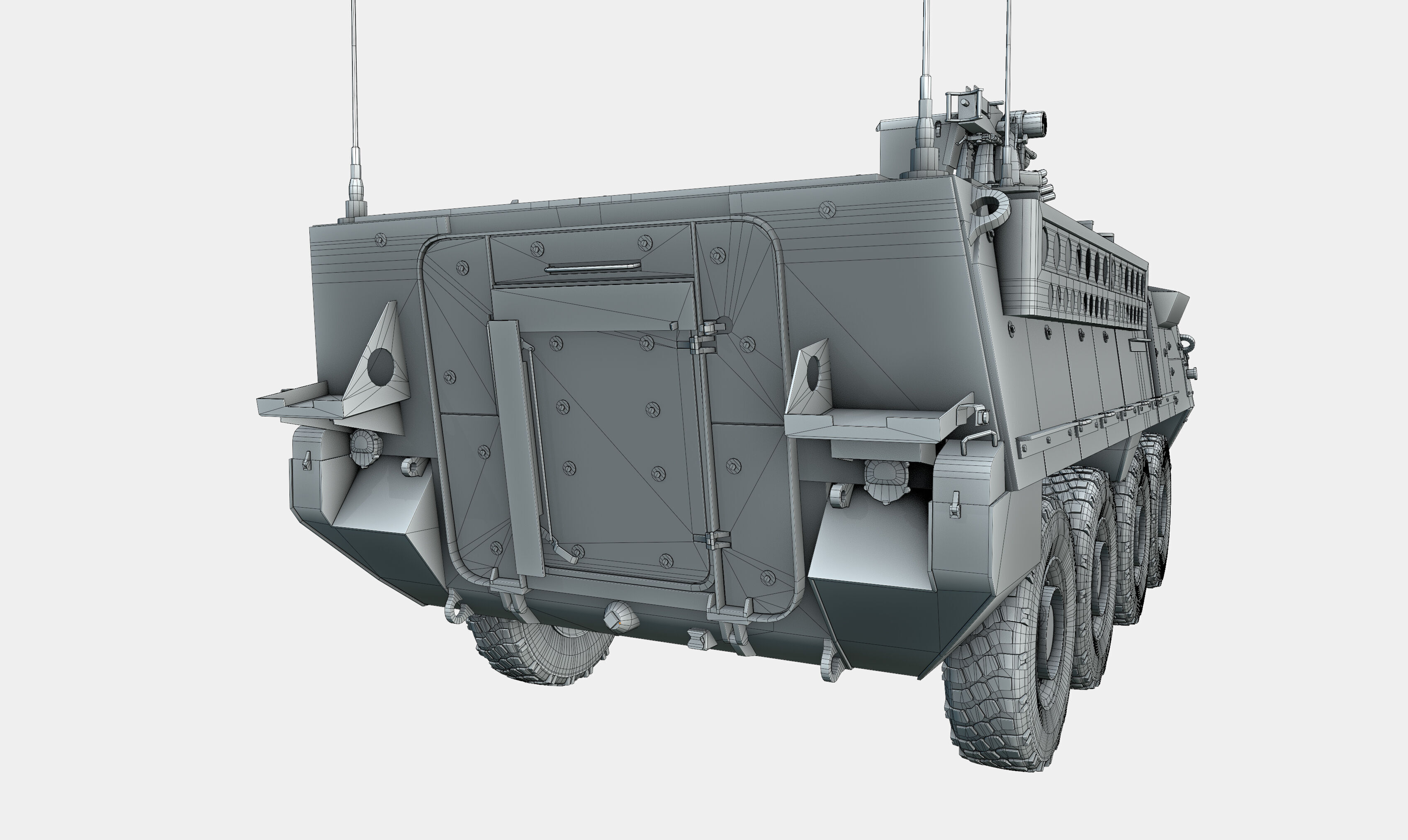 M1126 Stryker ICV US Army APC Game Ready PBR Low-poly 3D model_27