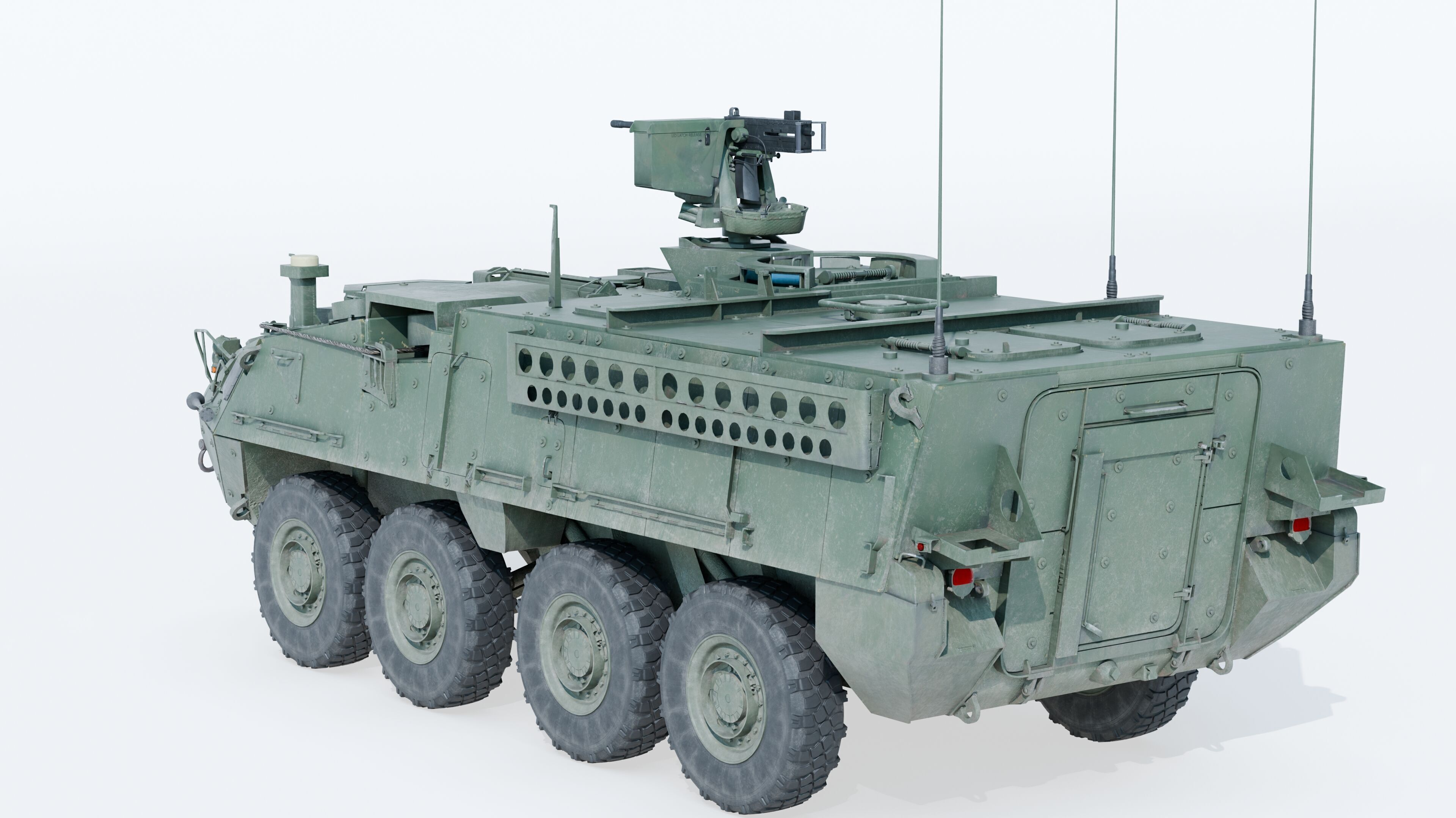 M1126 Stryker ICV US Army APC Game Ready PBR Low-poly 3D model_7