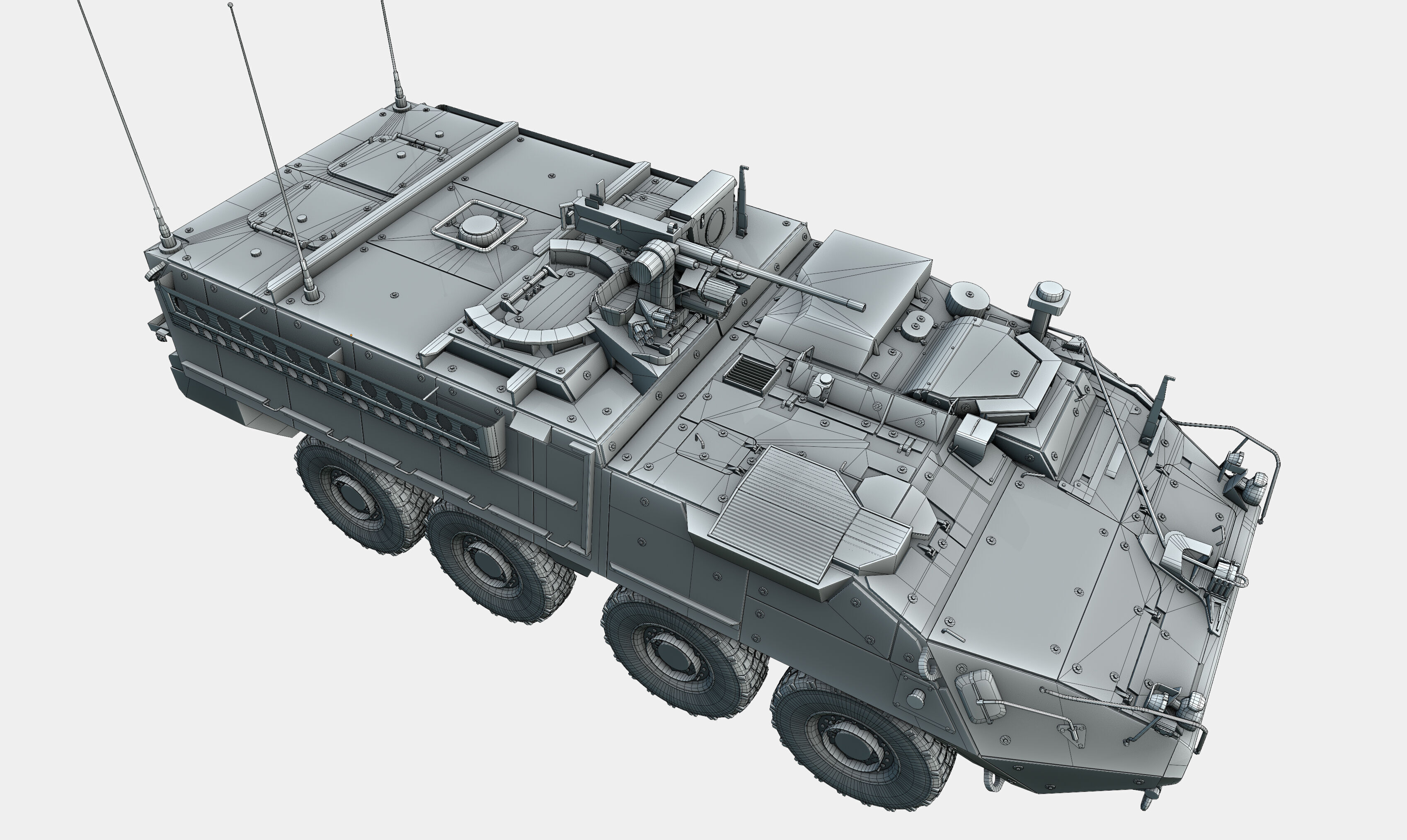 M1126 Stryker ICV US Army APC Game Ready PBR Low-poly 3D model_39