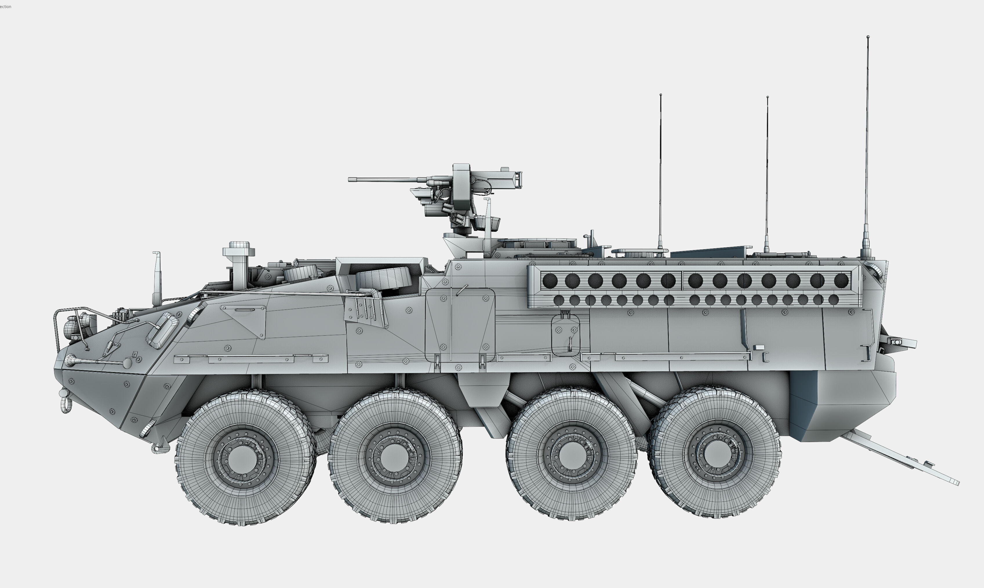 M1126 Stryker ICV US Army APC Game Ready PBR Low-poly 3D model_24