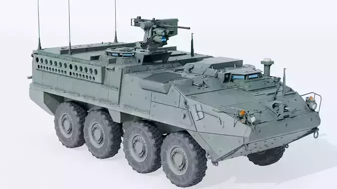 M1126 Stryker ICV US Army APC Game Ready PBR