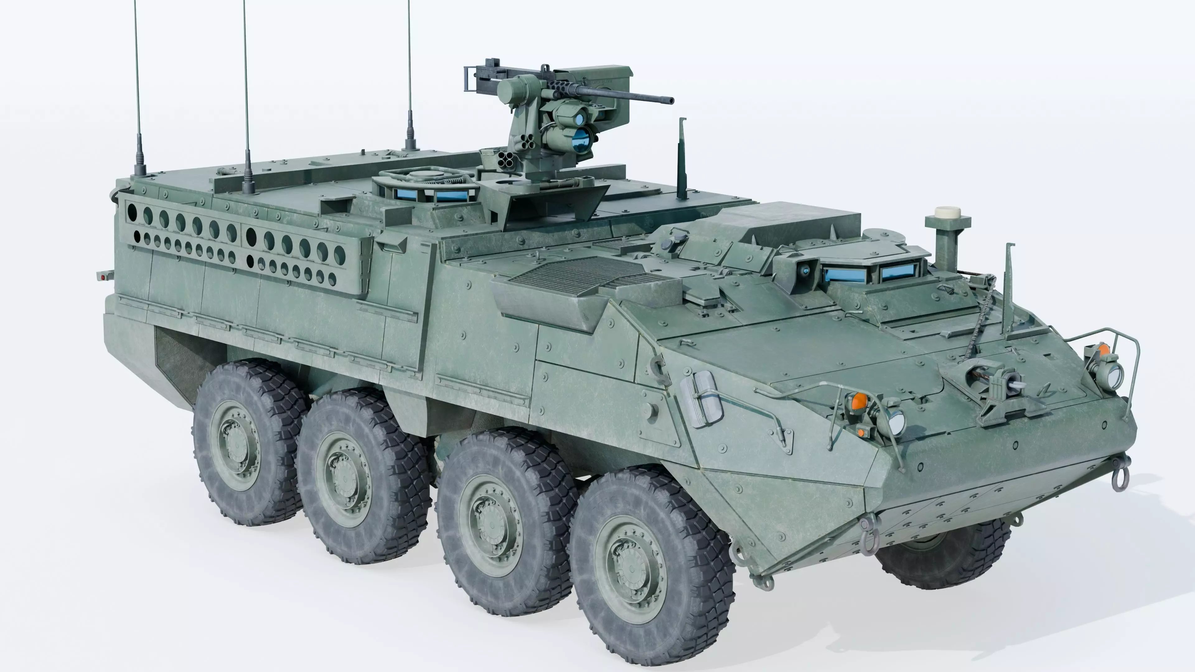 M1126 Stryker ICV US Army APC Game Ready PBR Low-poly 3D model_0