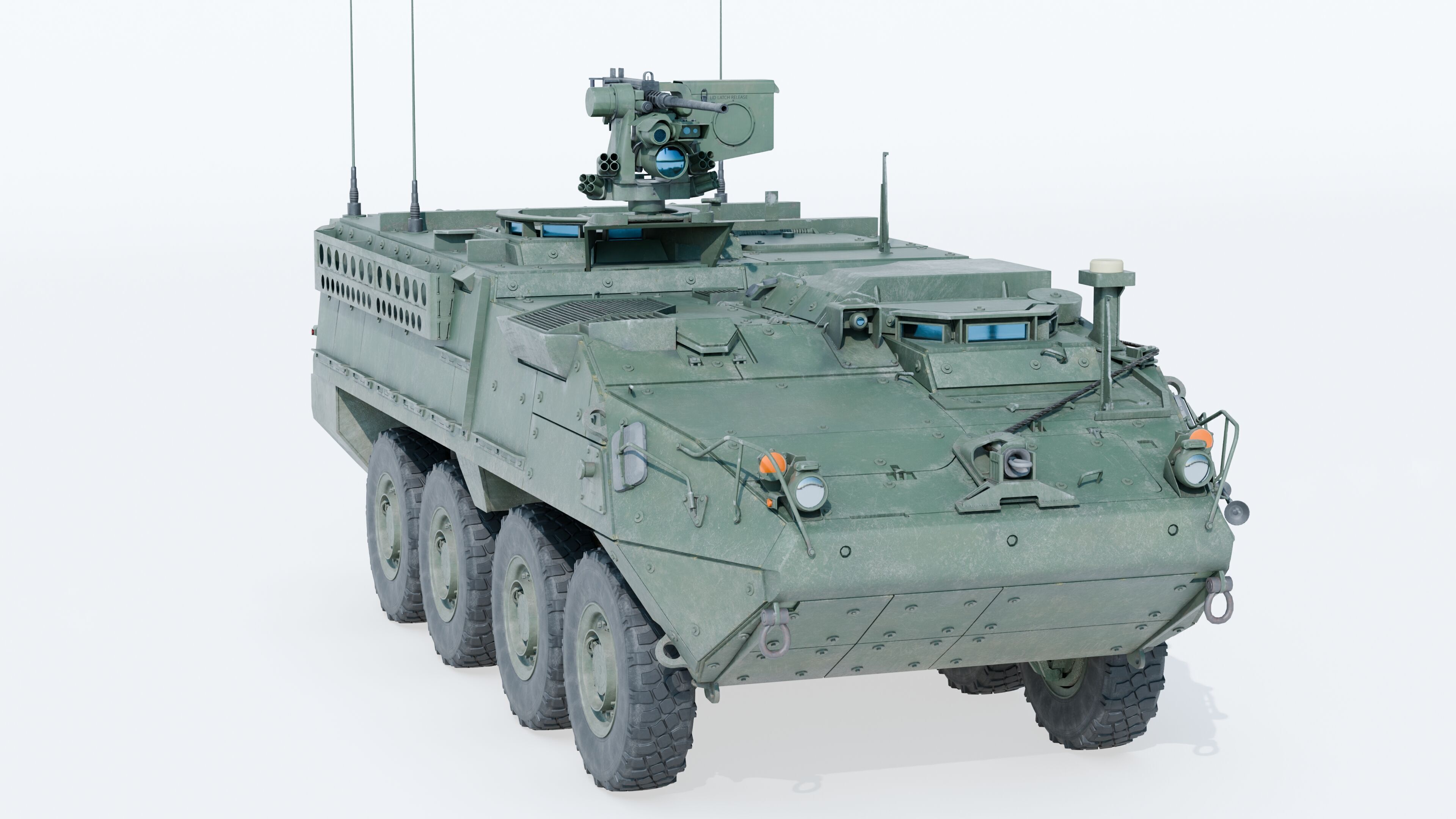 M1126 Stryker ICV US Army APC Game Ready PBR Low-poly 3D model_2