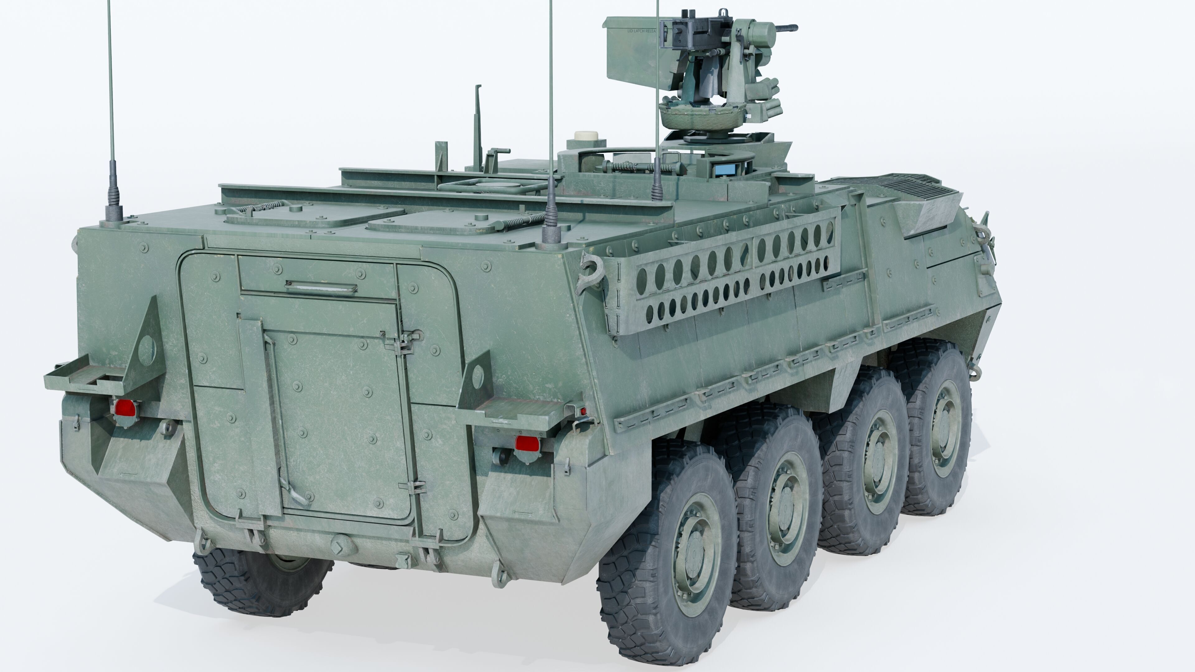 M1126 Stryker ICV US Army APC Game Ready PBR Low-poly 3D model_9