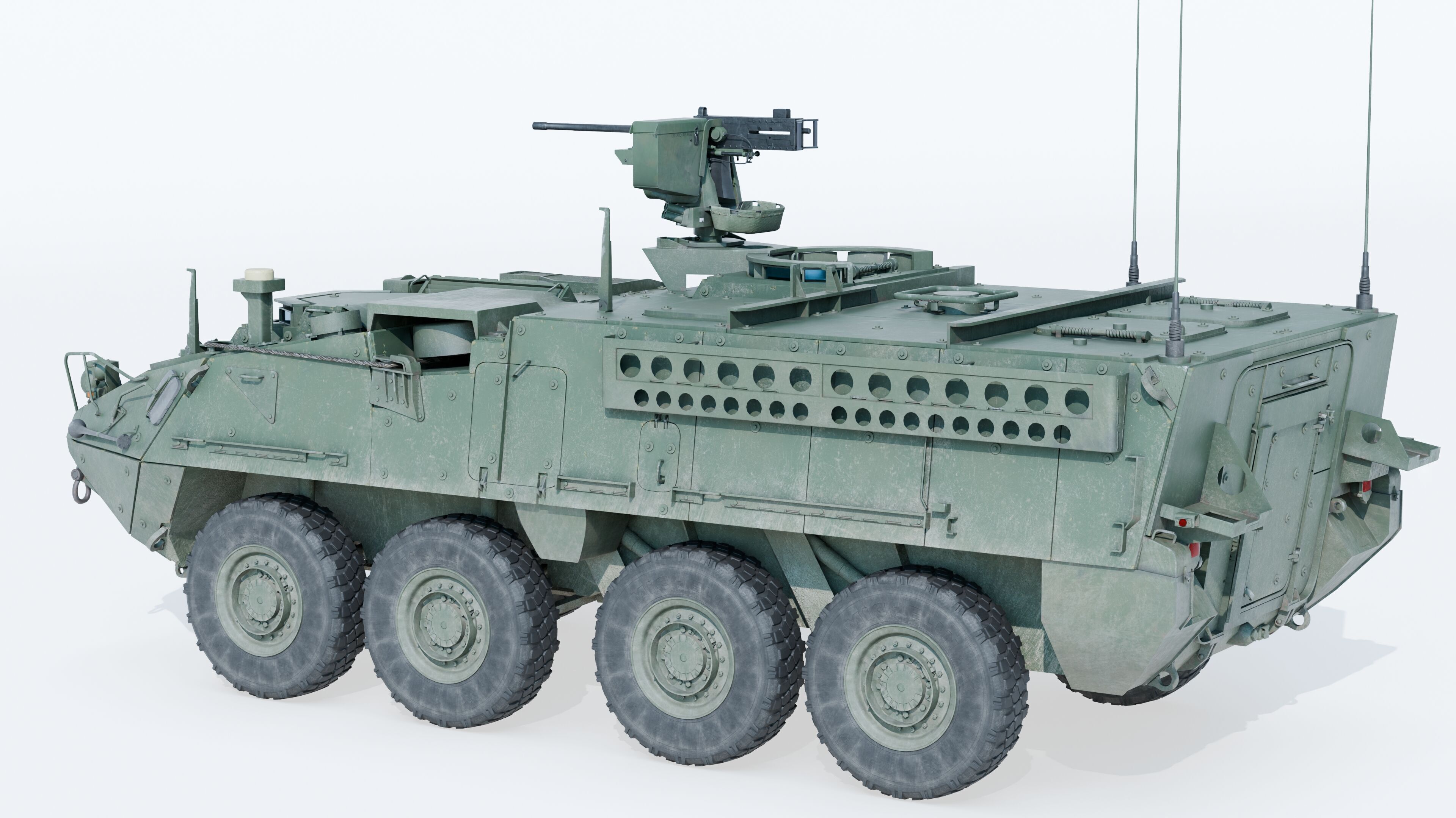 M1126 Stryker ICV US Army APC Game Ready PBR Low-poly 3D model_6