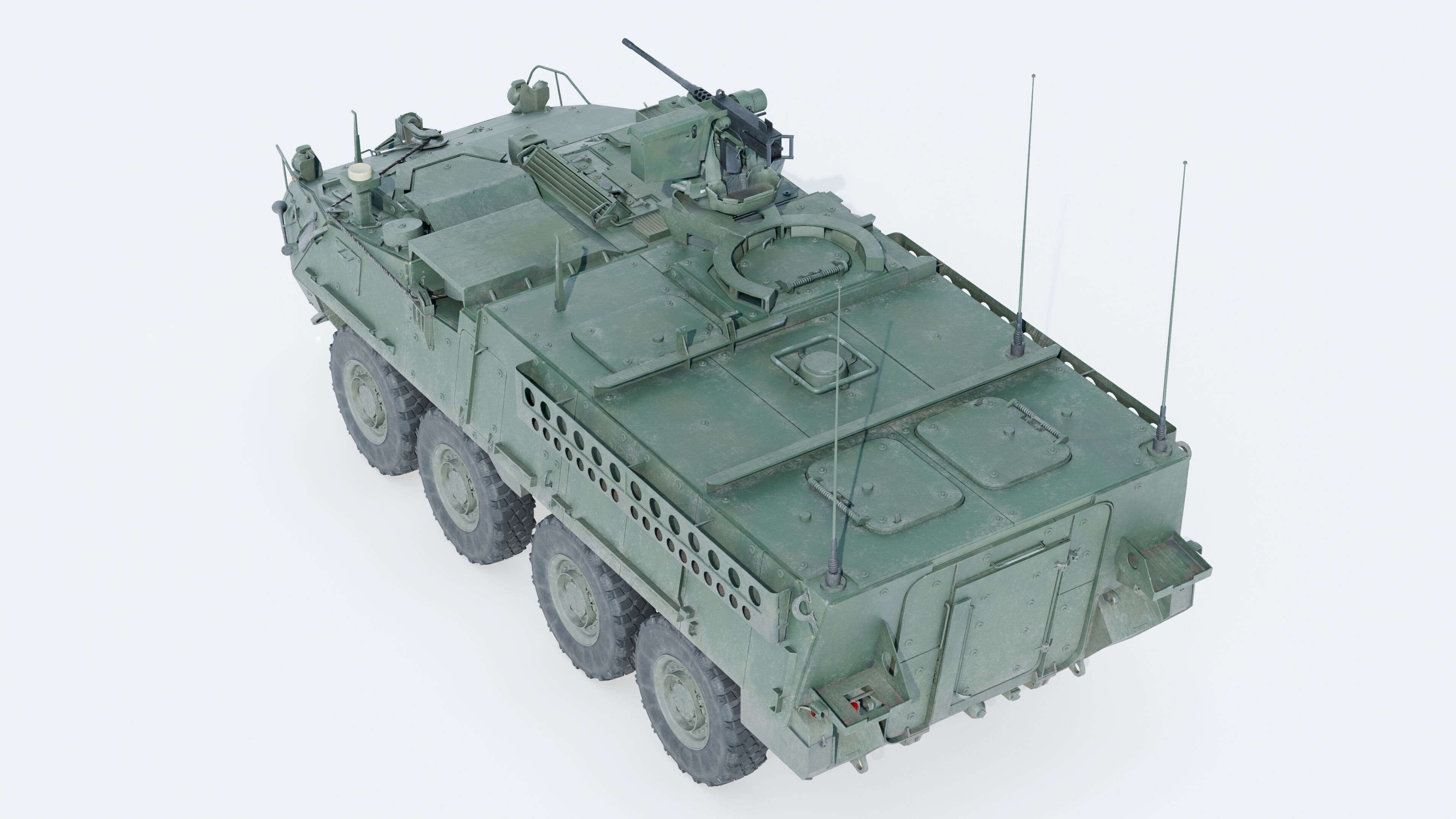 M1126 Stryker ICV US Army APC Game Ready PBR Low-poly 3D model_16