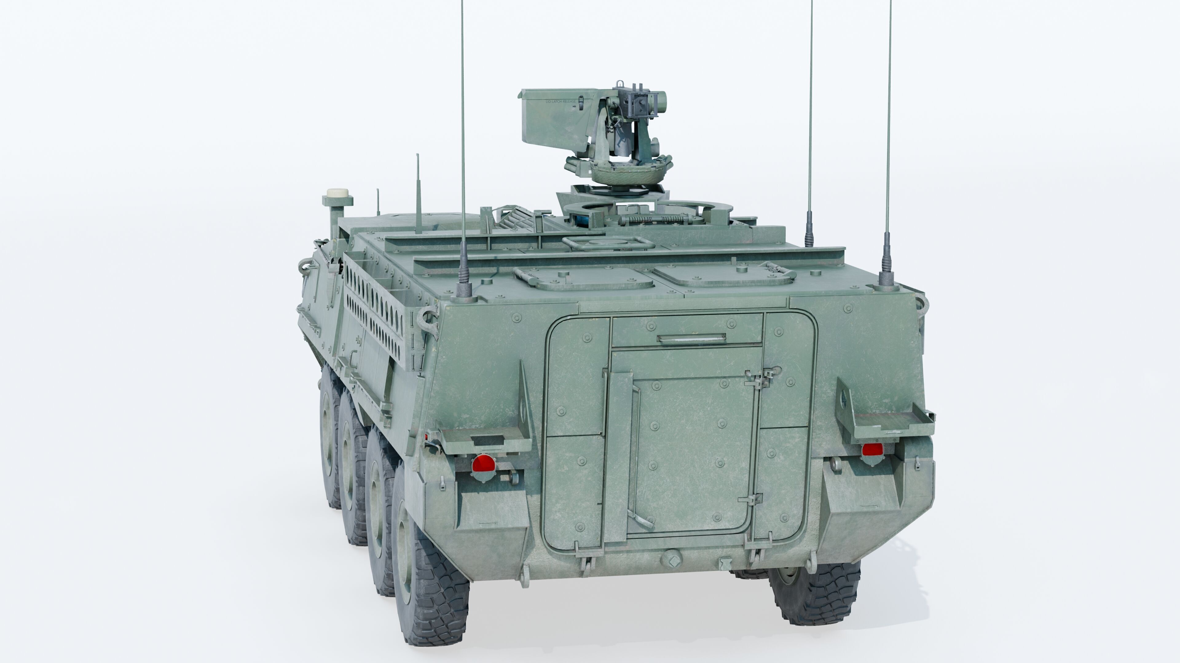 M1126 Stryker ICV US Army APC Game Ready PBR Low-poly 3D model_8