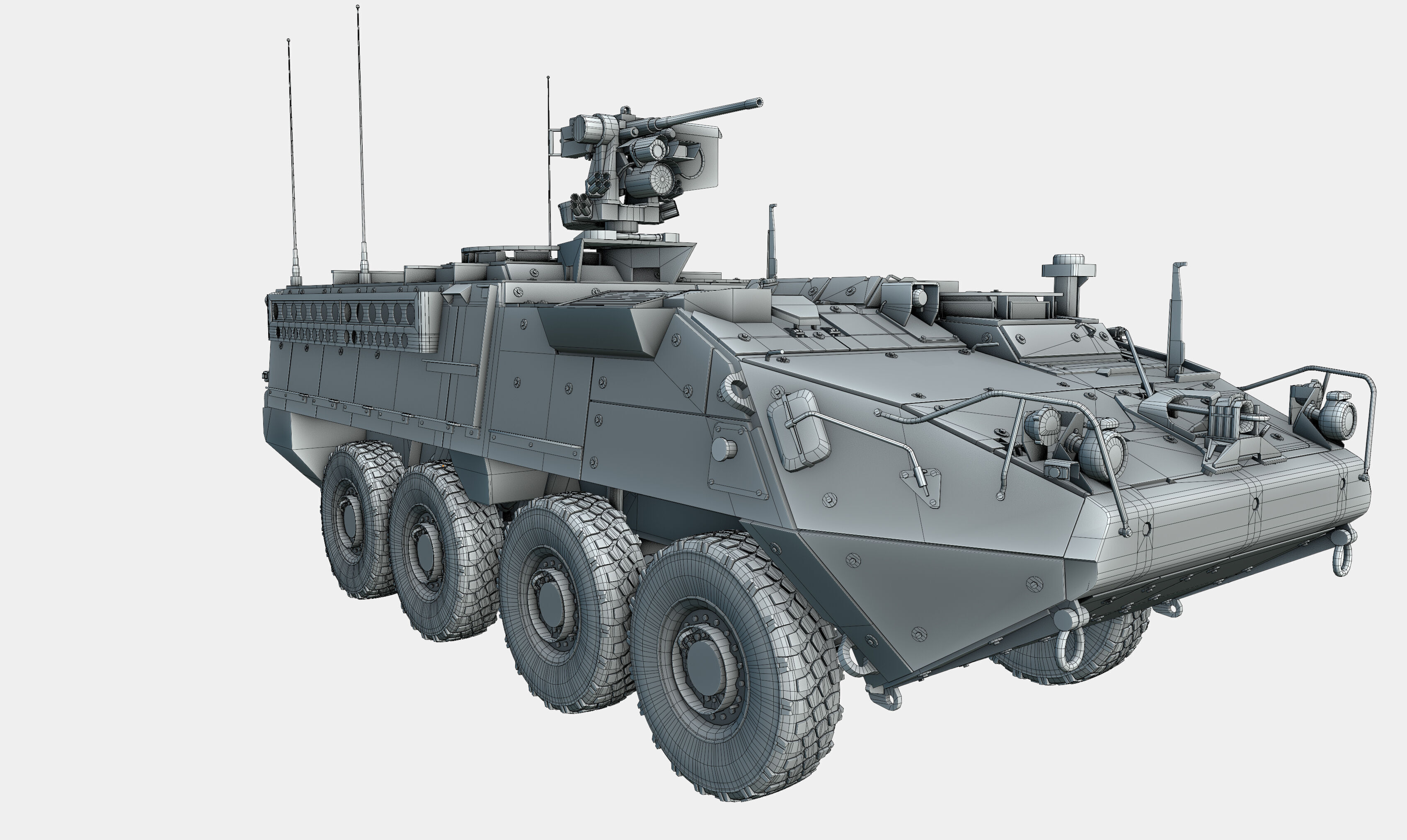 M1126 Stryker ICV US Army APC Game Ready PBR Low-poly 3D model_31