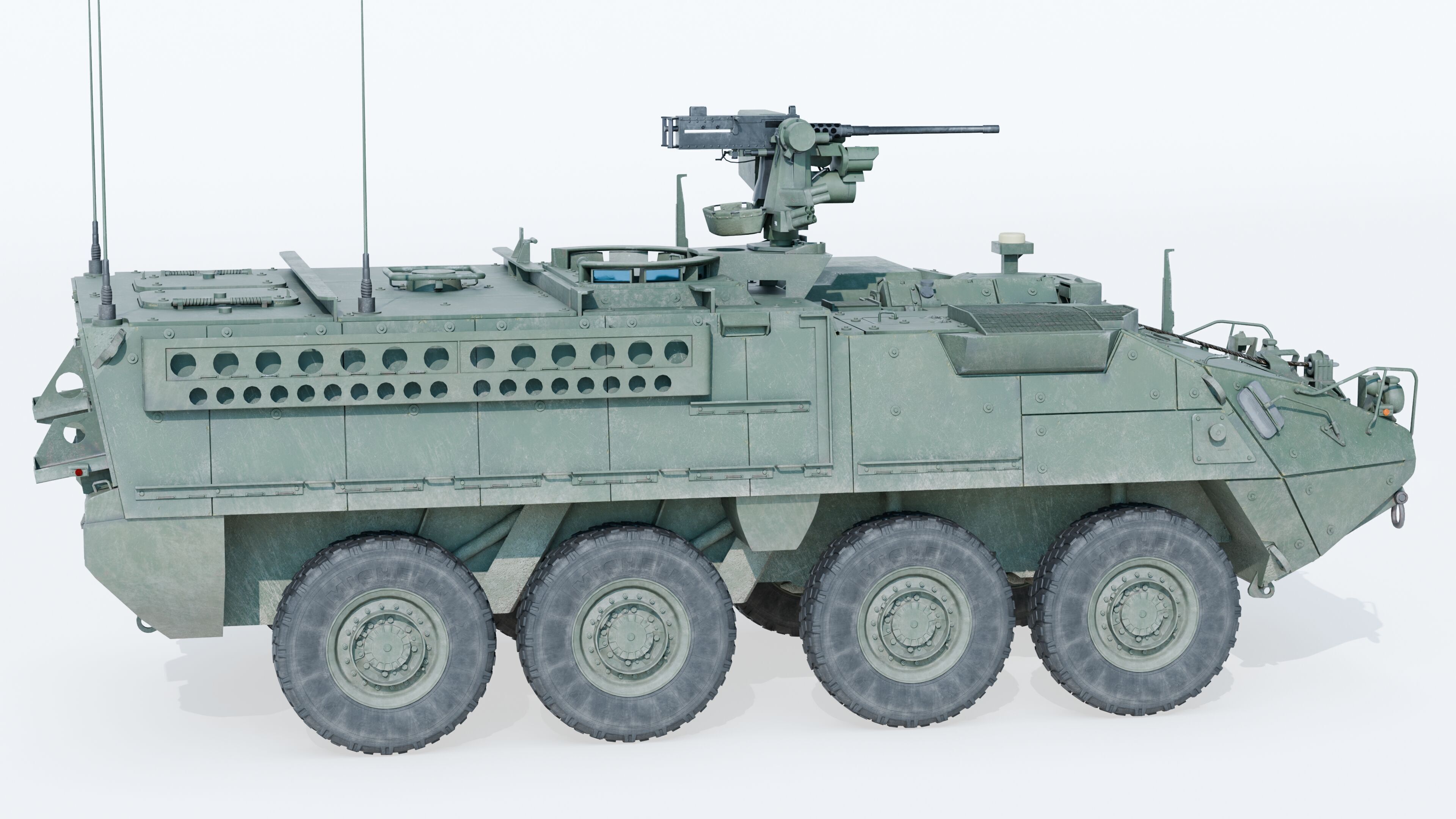 M1126 Stryker ICV US Army APC Game Ready PBR Low-poly 3D model_11