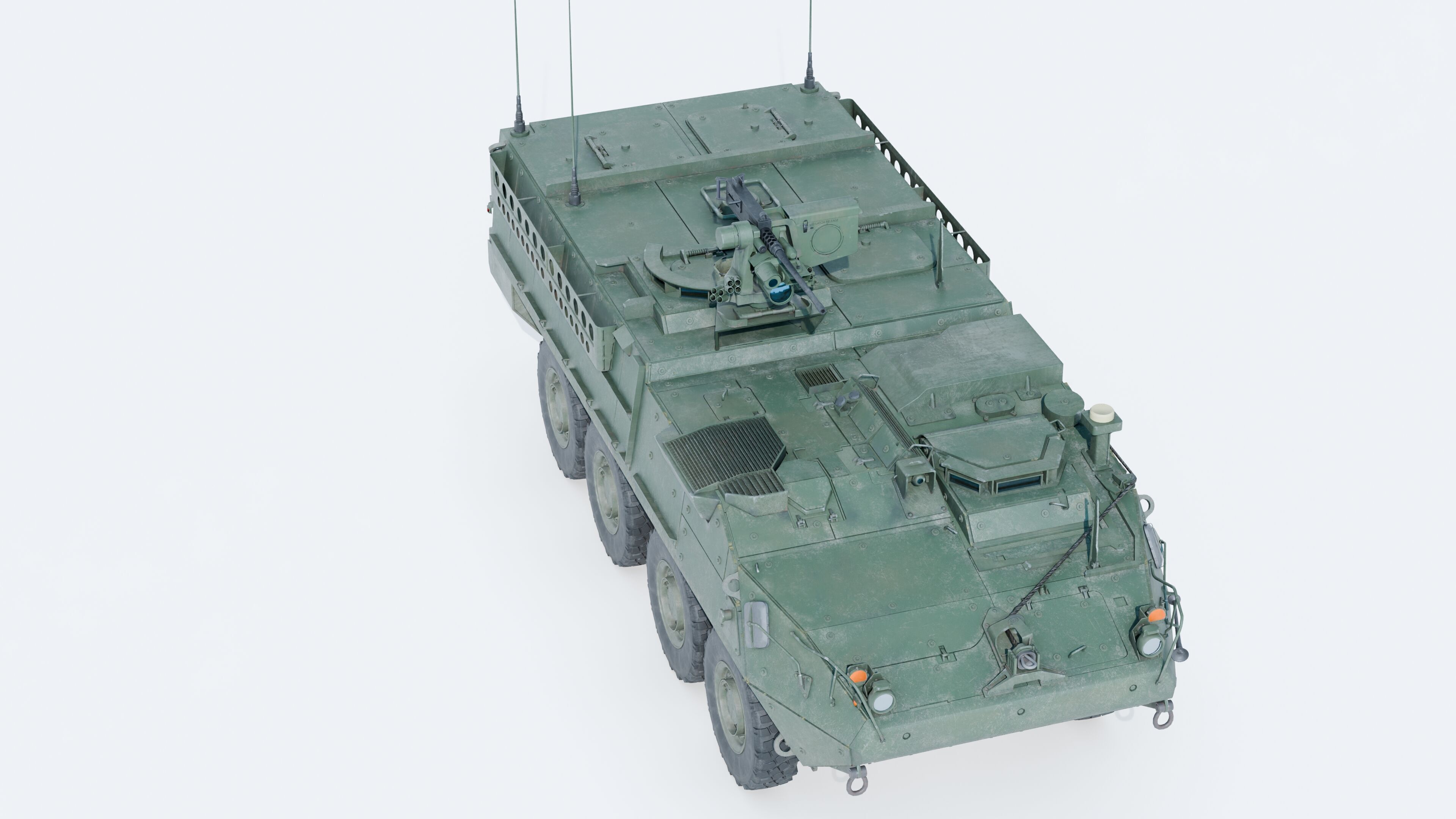 M1126 Stryker ICV US Army APC Game Ready PBR Low-poly 3D model_21