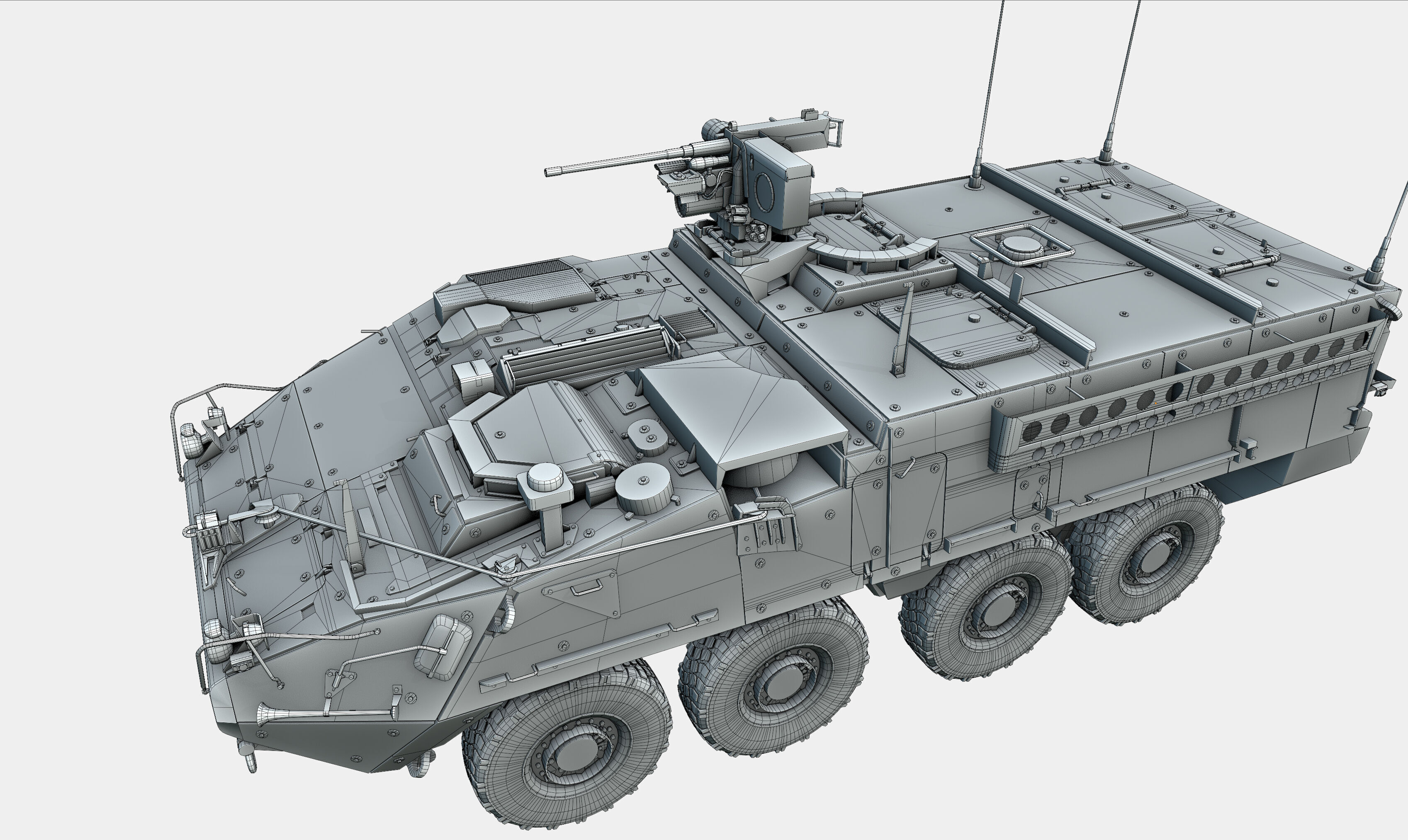 M1126 Stryker ICV US Army APC Game Ready PBR Low-poly 3D model_33