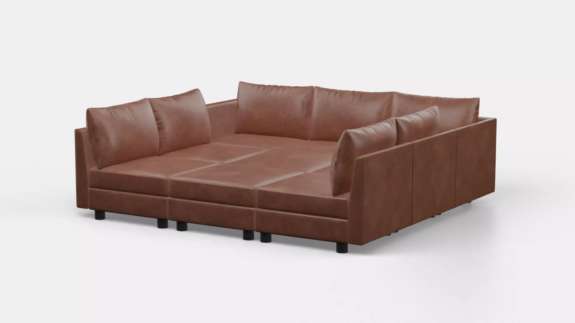 9 Seat modular Sectional Sofa 3D model_0