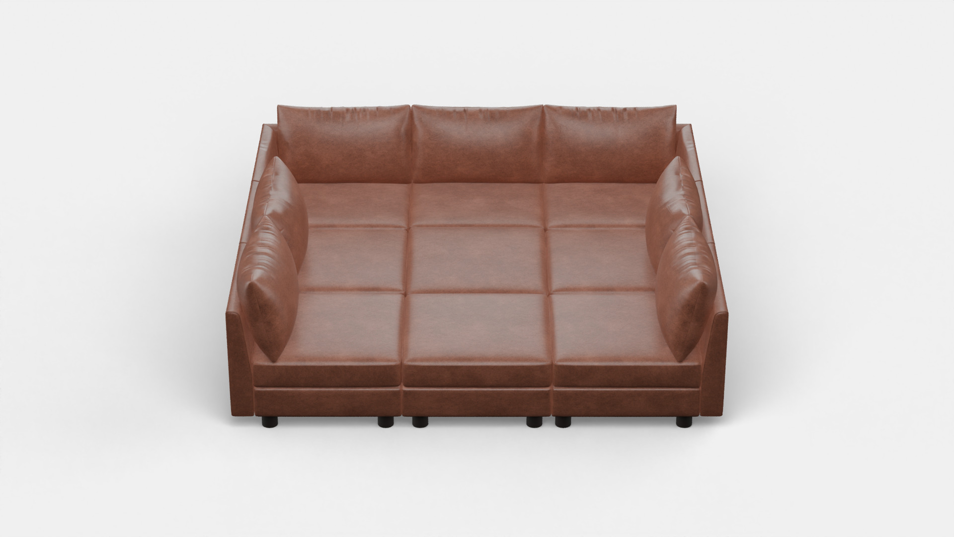 9 Seat modular Sectional Sofa 3D model_2