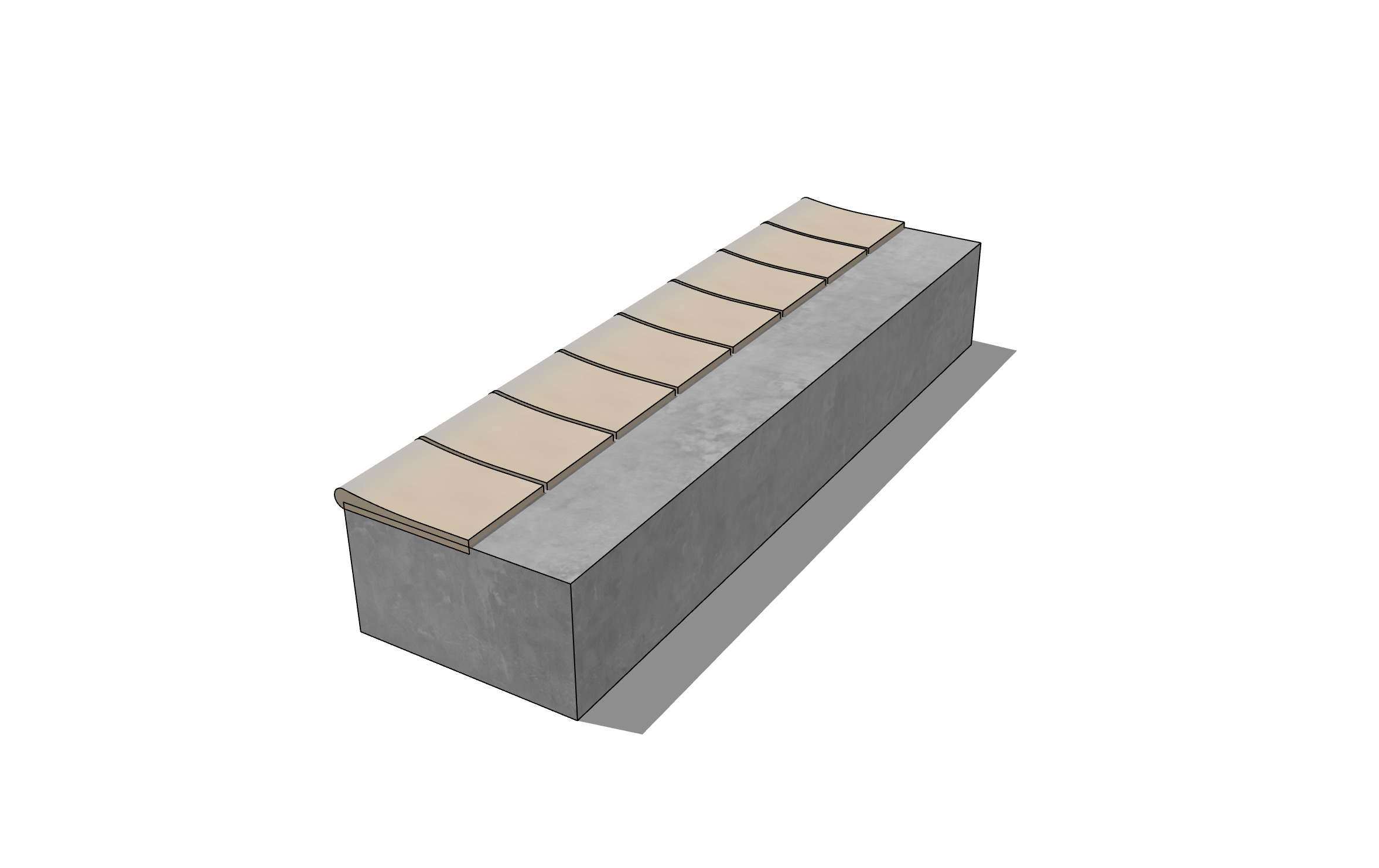 Fingerboard-Ledge Pool-coping 3D print model_2