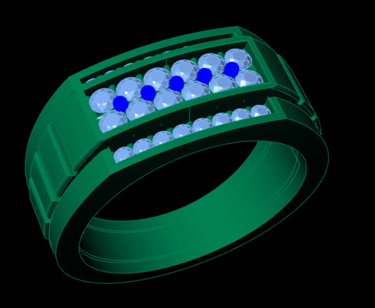 men ring 3D print model_4