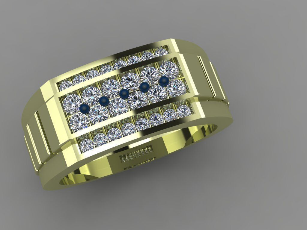 men ring 3D print model_11