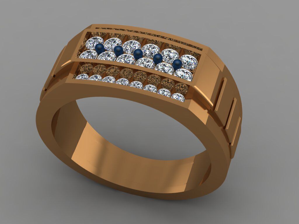 men ring 3D print model_5