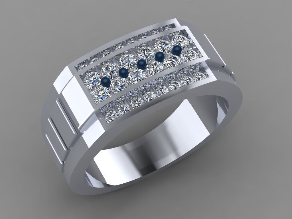 men ring 3D print model_6