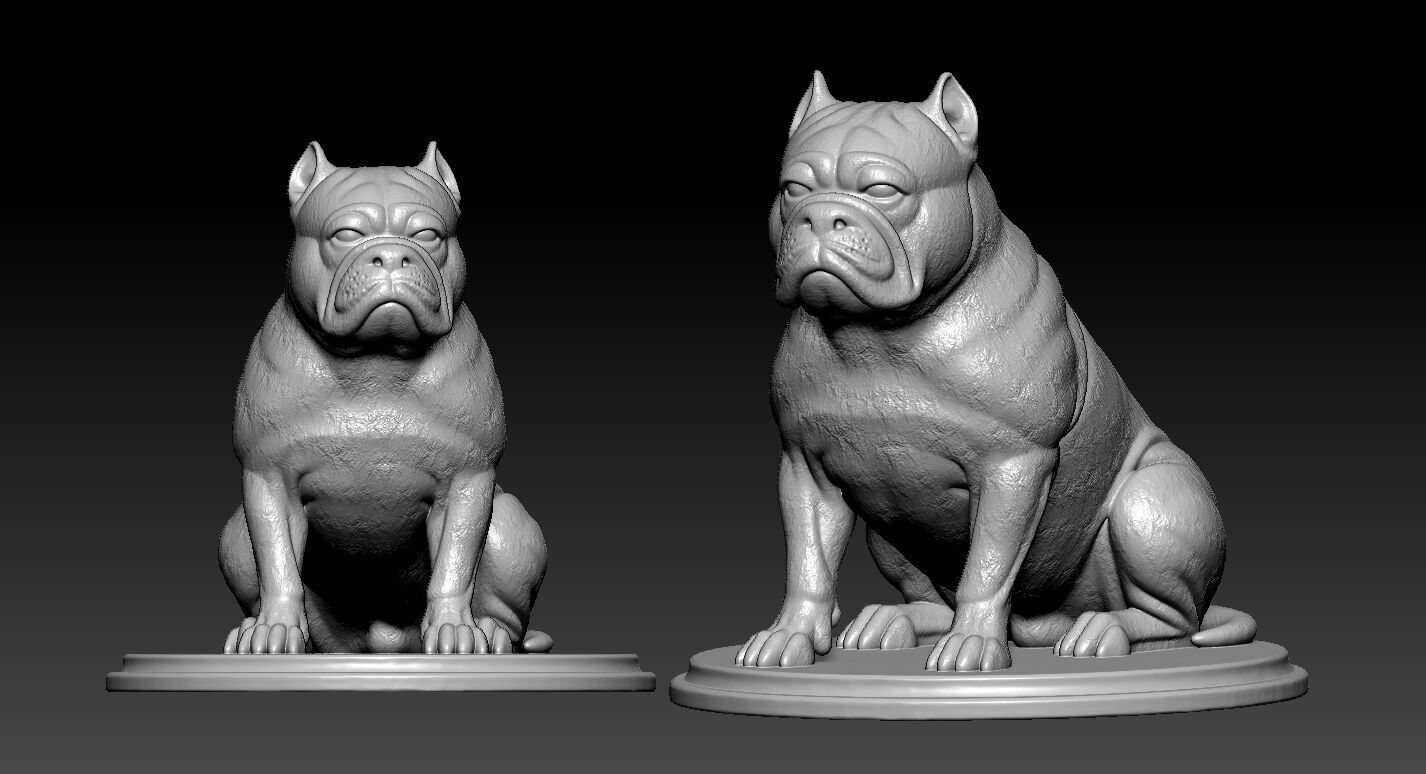 American Bulldog Urban vibes decor 3D print model_3