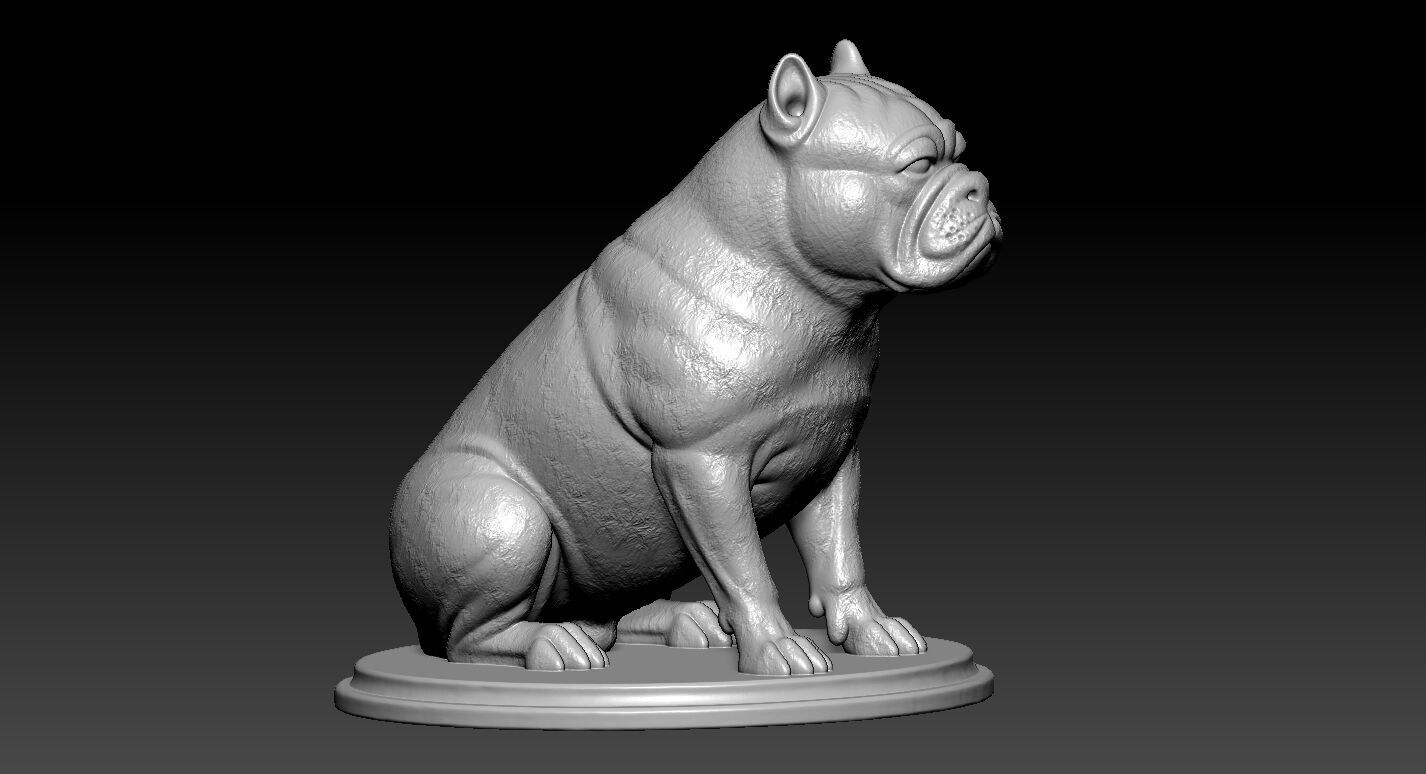 American Bulldog Urban vibes decor 3D print model_1