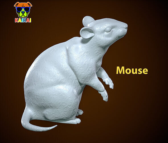The mouse stands on its hind legs urban vibes 3D print 3D print model