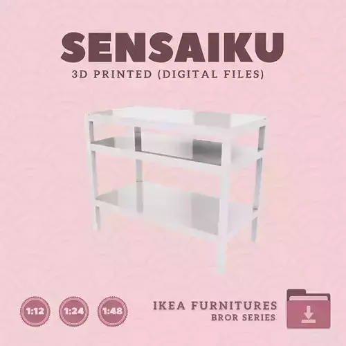 2 BROR Work Bench for Miniature Dollhouse - IKEA - 3D Print 3D print model