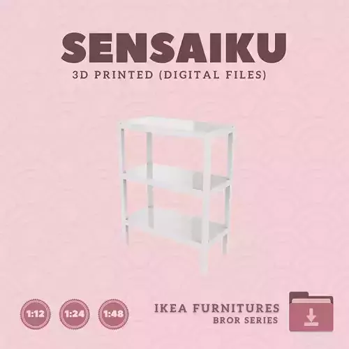 3 BROR Work Bench V2 for Mini Dollhouse - IKEA - 3D Print 3D print model